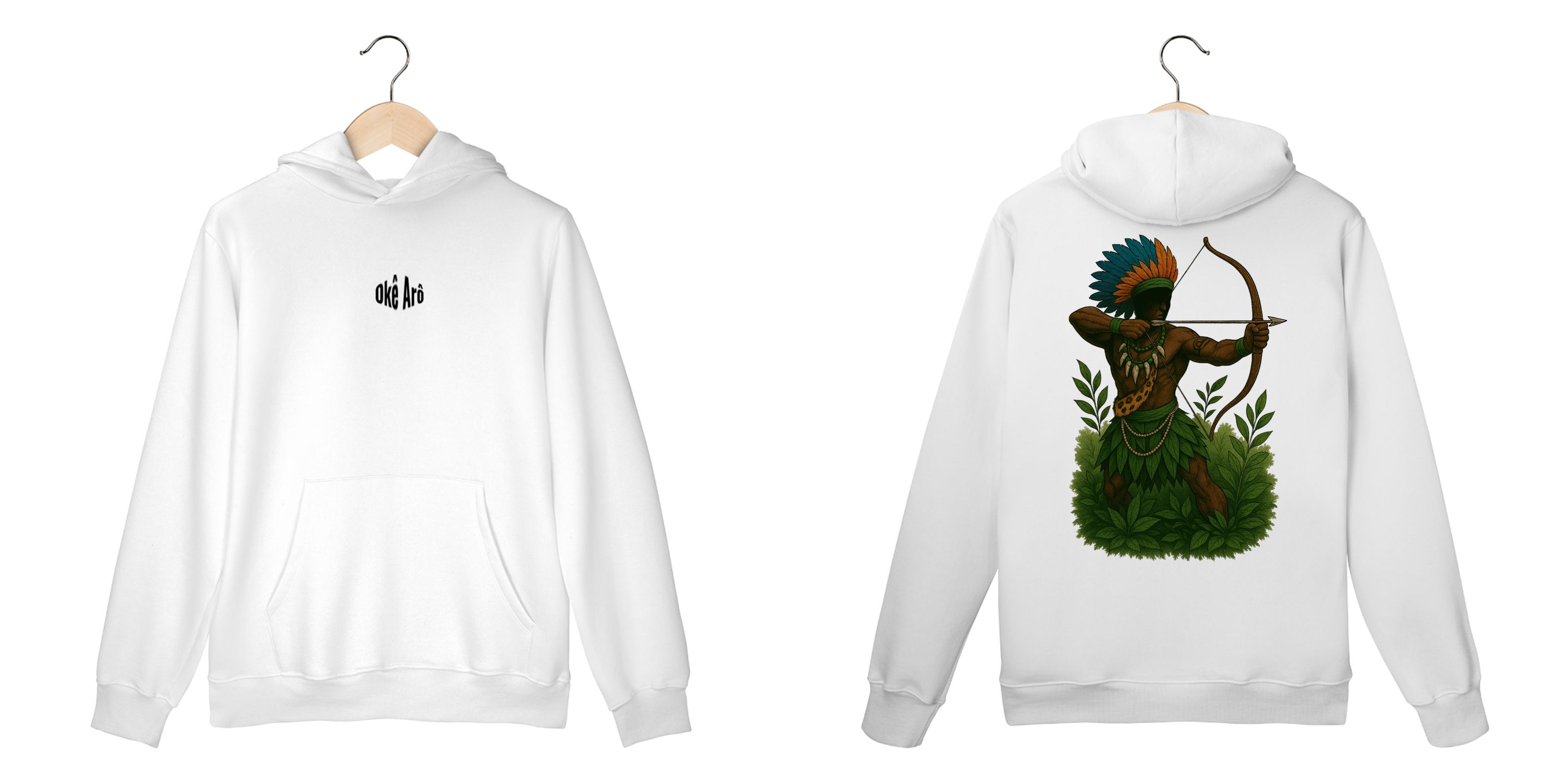 Nome do produto: Casaco Moletom Oxóssi (branco)