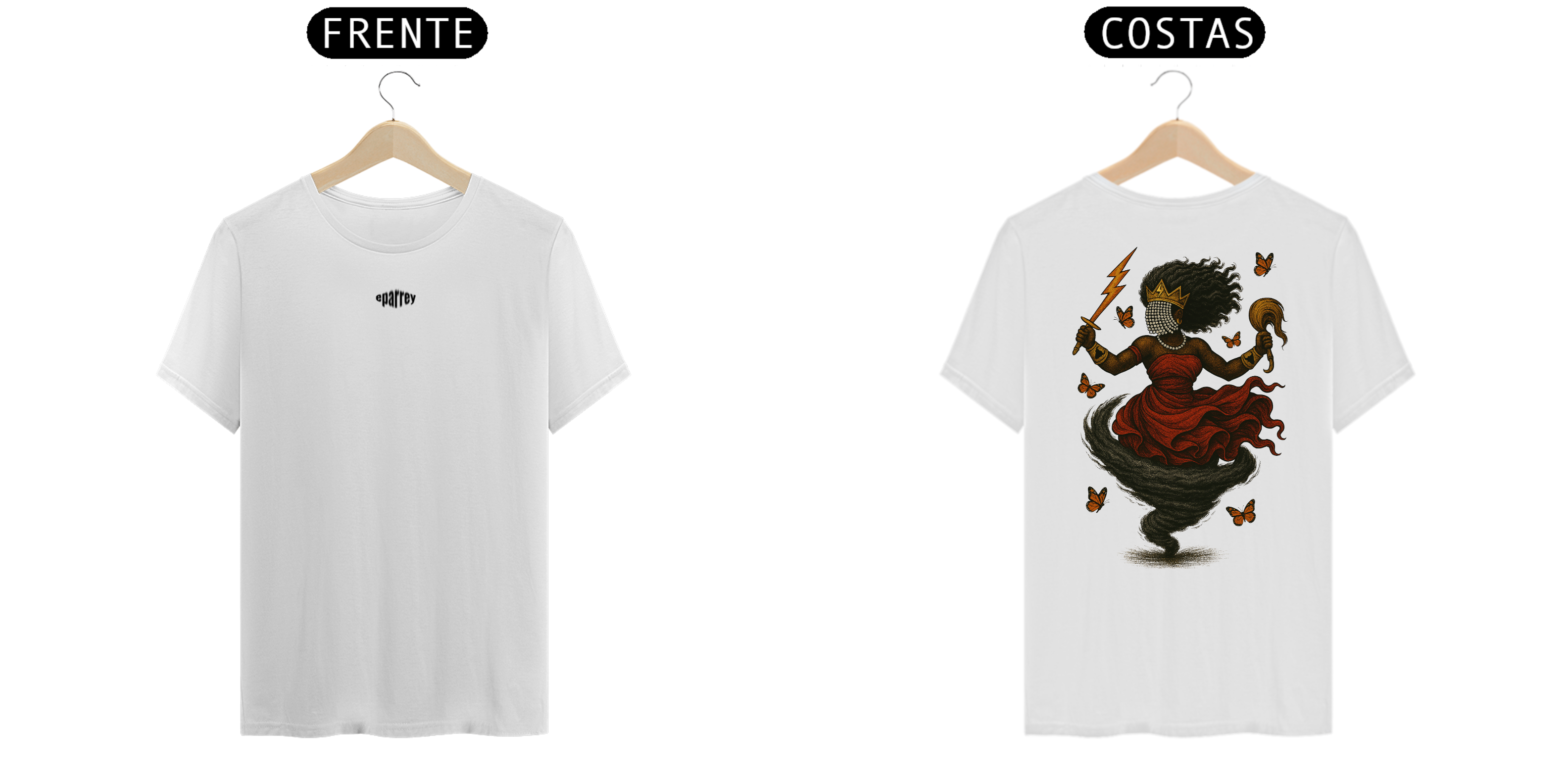 Nome do produto: Camiseta Clássica Iansã (branco e off white)