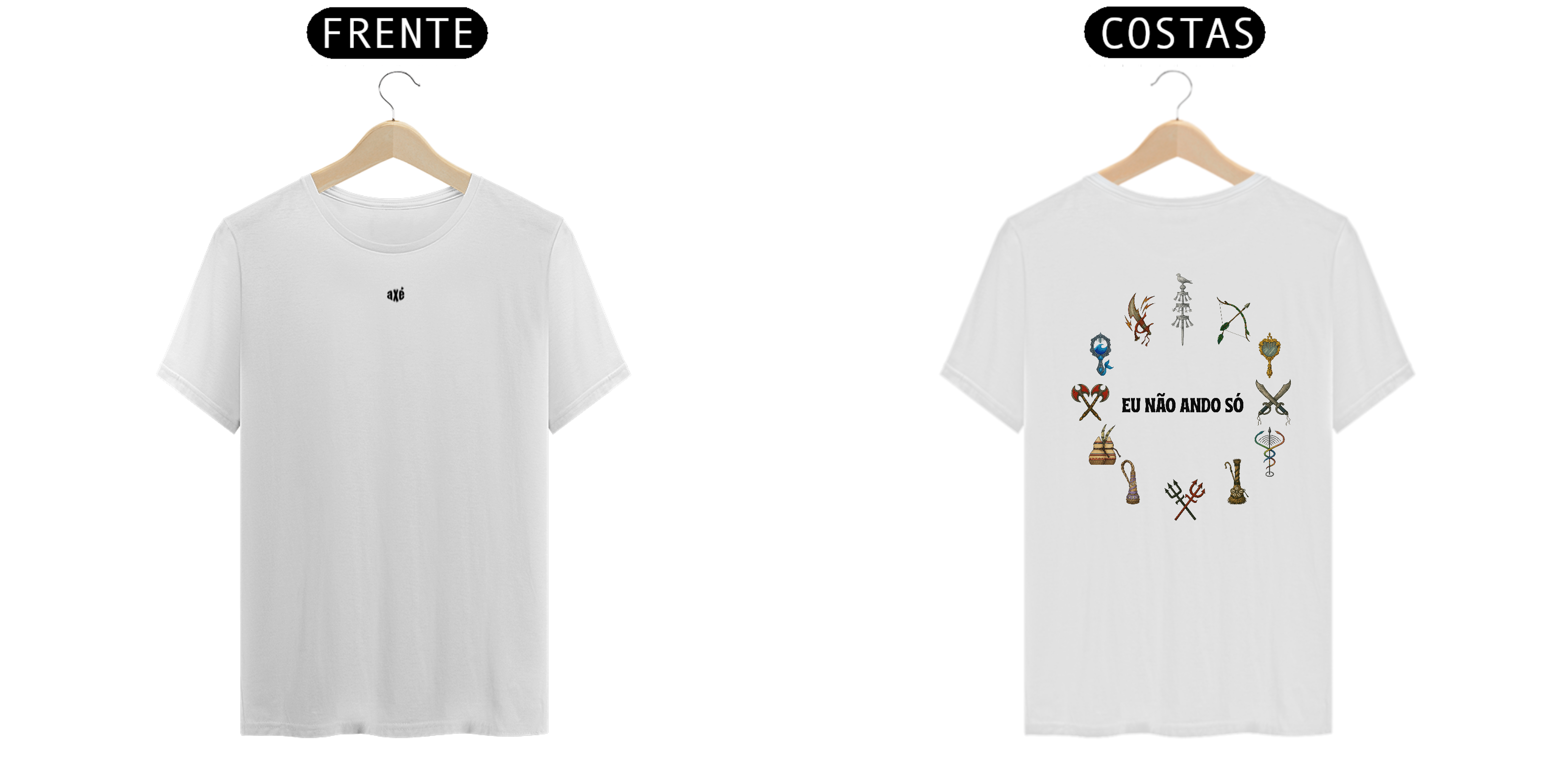 Nome do produto: Camiseta Clássica Axé (branco e off white)