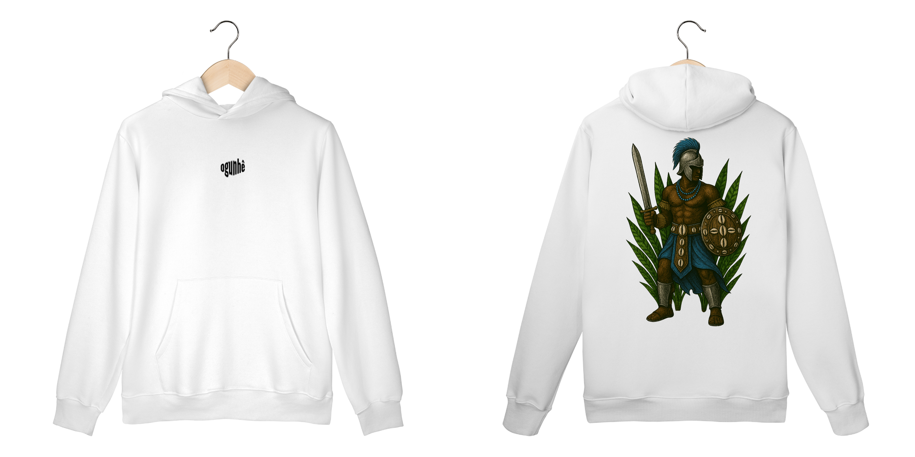 Nome do produto: Casaco Moletom Ogum (branco)