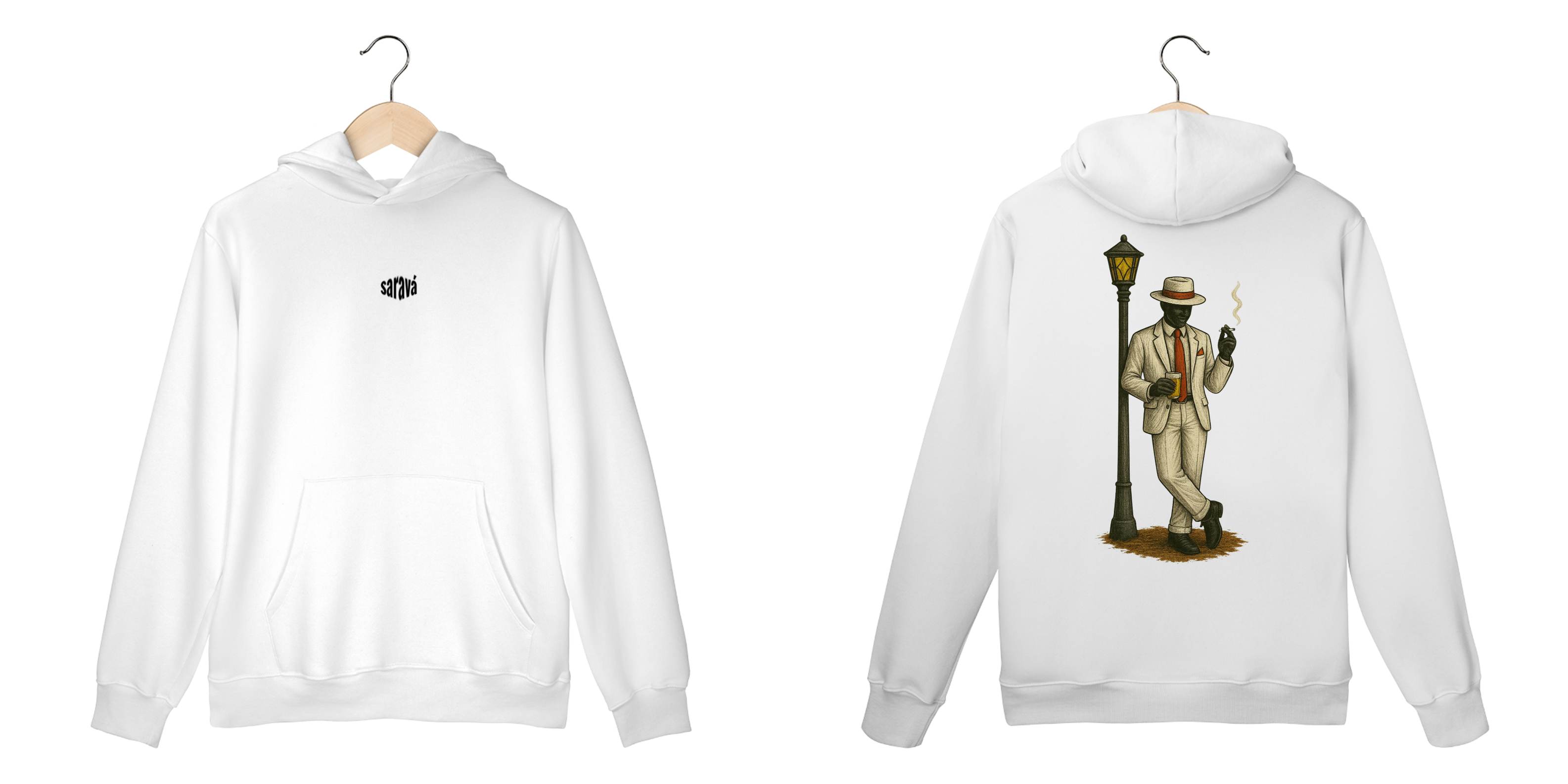 Nome do produto: Casaco Moletom Zé Pilintra (branco)