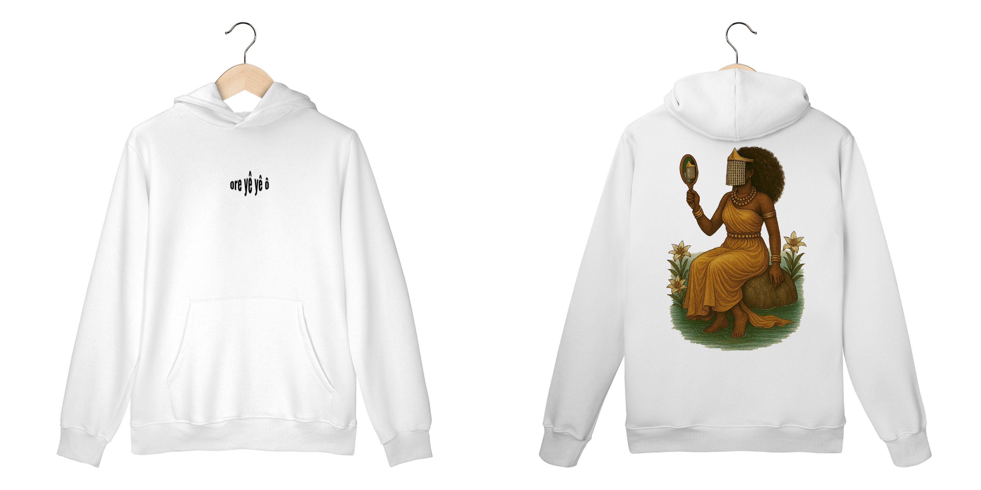 Nome do produto: Casaco Moletom Oxum (branco)