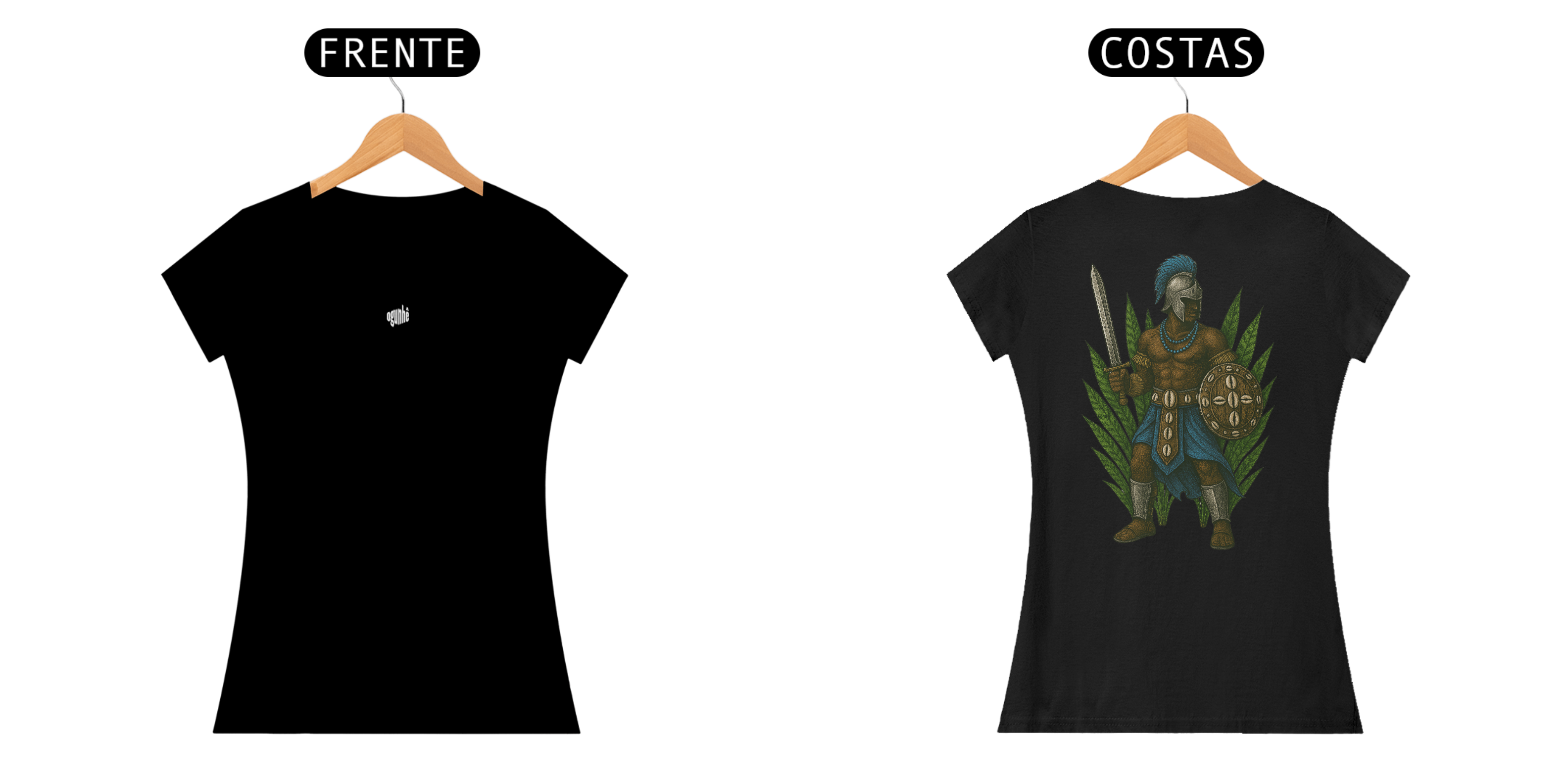 Nome do produto: Camiseta Baby Long Ogum (preto)