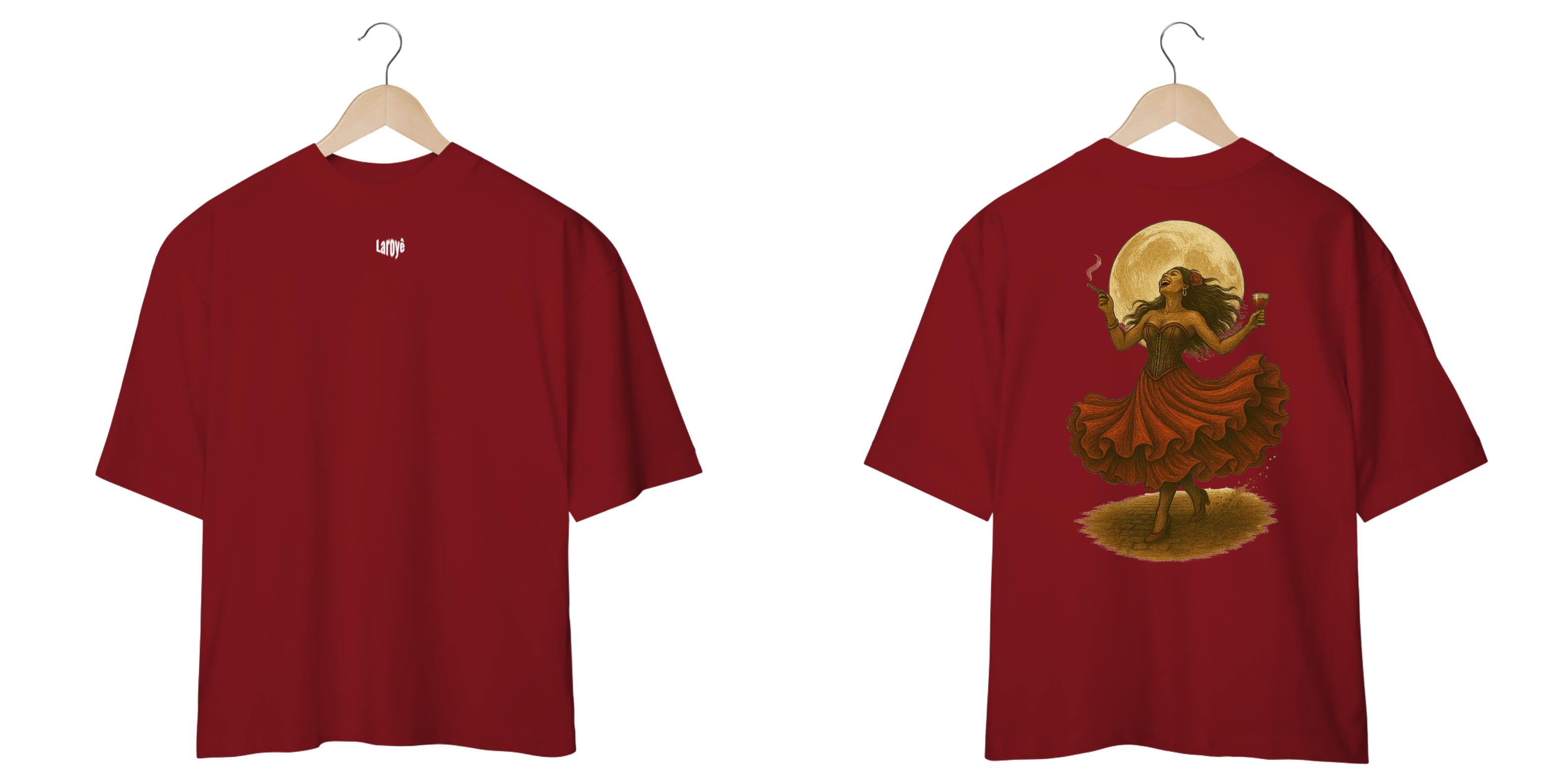 Nome do produto: Camiseta Oversized Pombogira (cores)