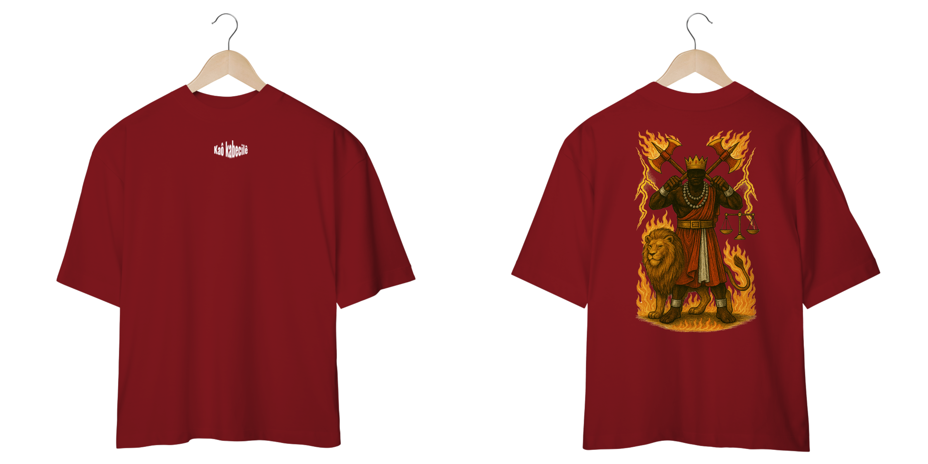 Nome do produto: Camiseta Oversized Xangô (cores)