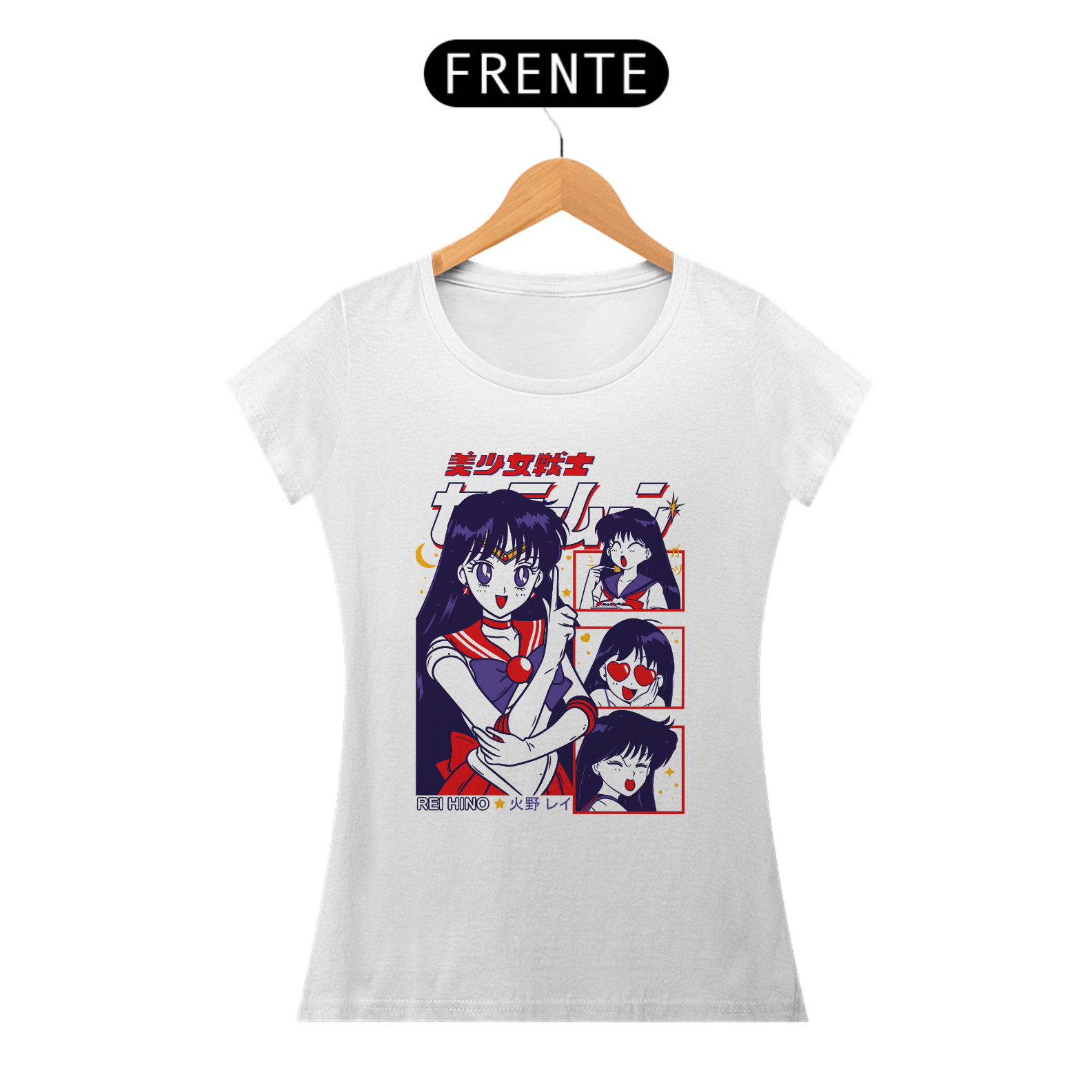 Nome do produto: Camiseta Feminina da Rei Hino – Sailor Moon