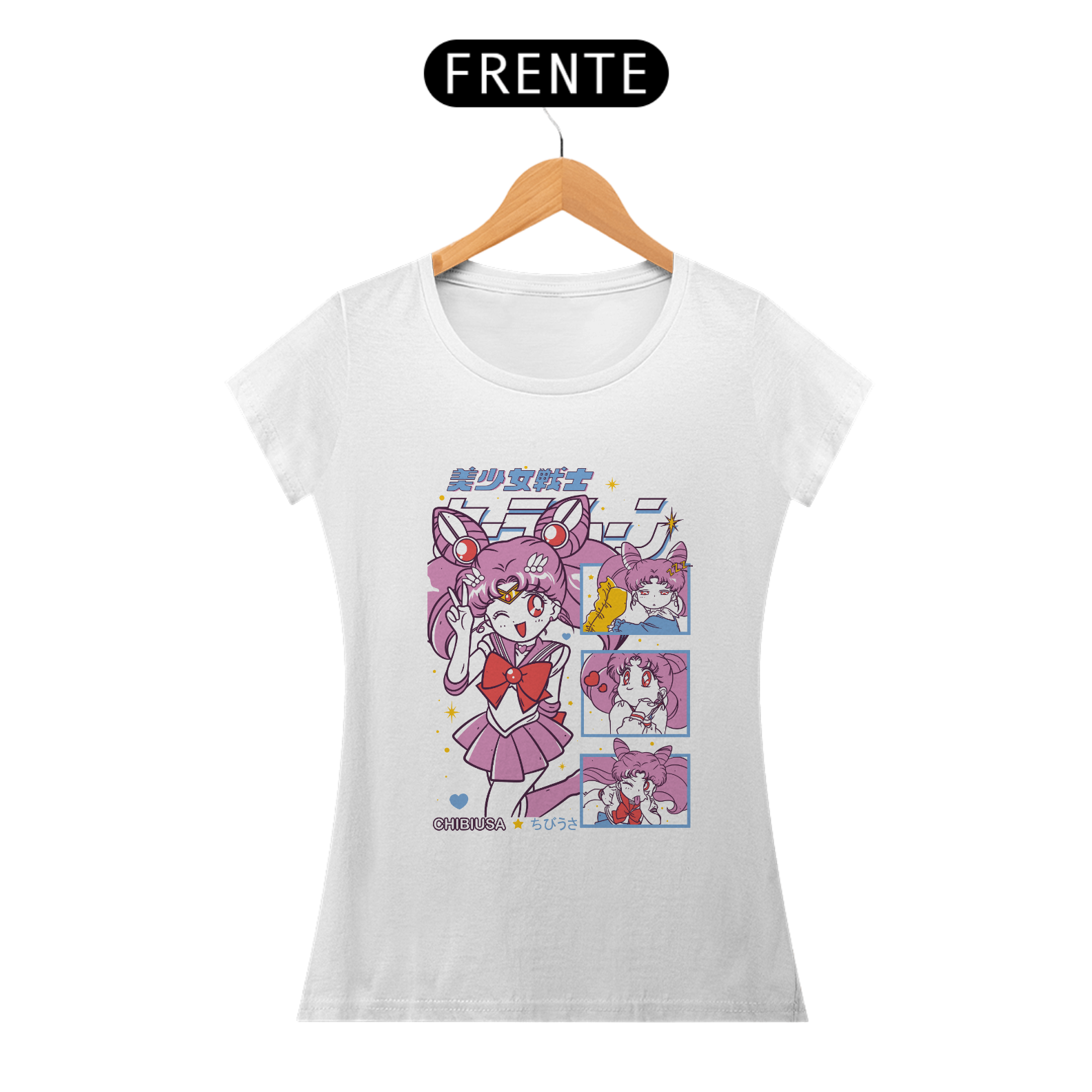 Nome do produto: Camiseta Feminina da Chibiusa – Sailor Moon