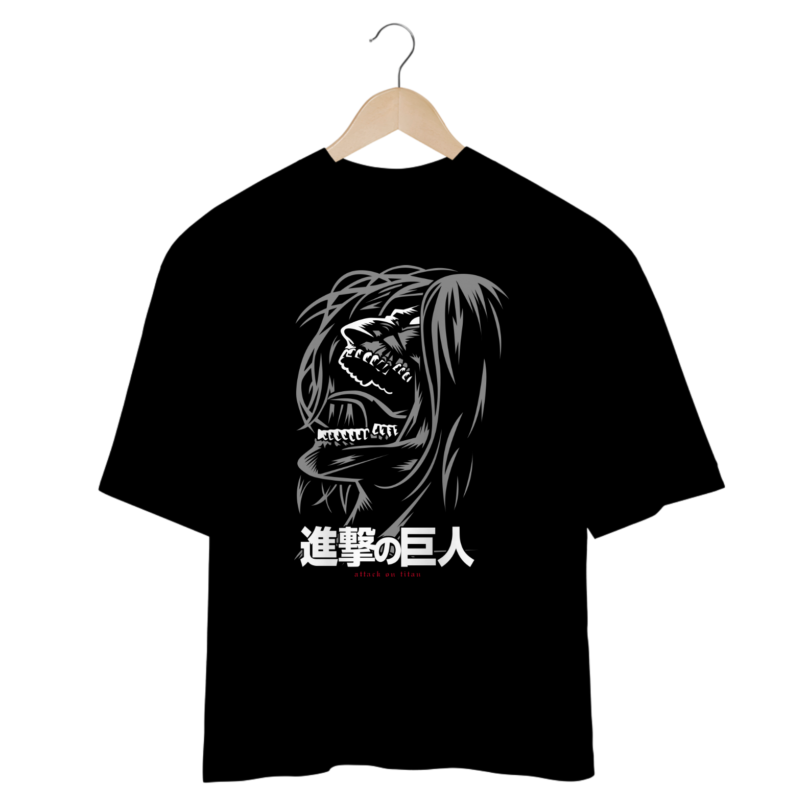 Nome do produto: Camiseta Oversized do Eren Yeager – Attack on Titan