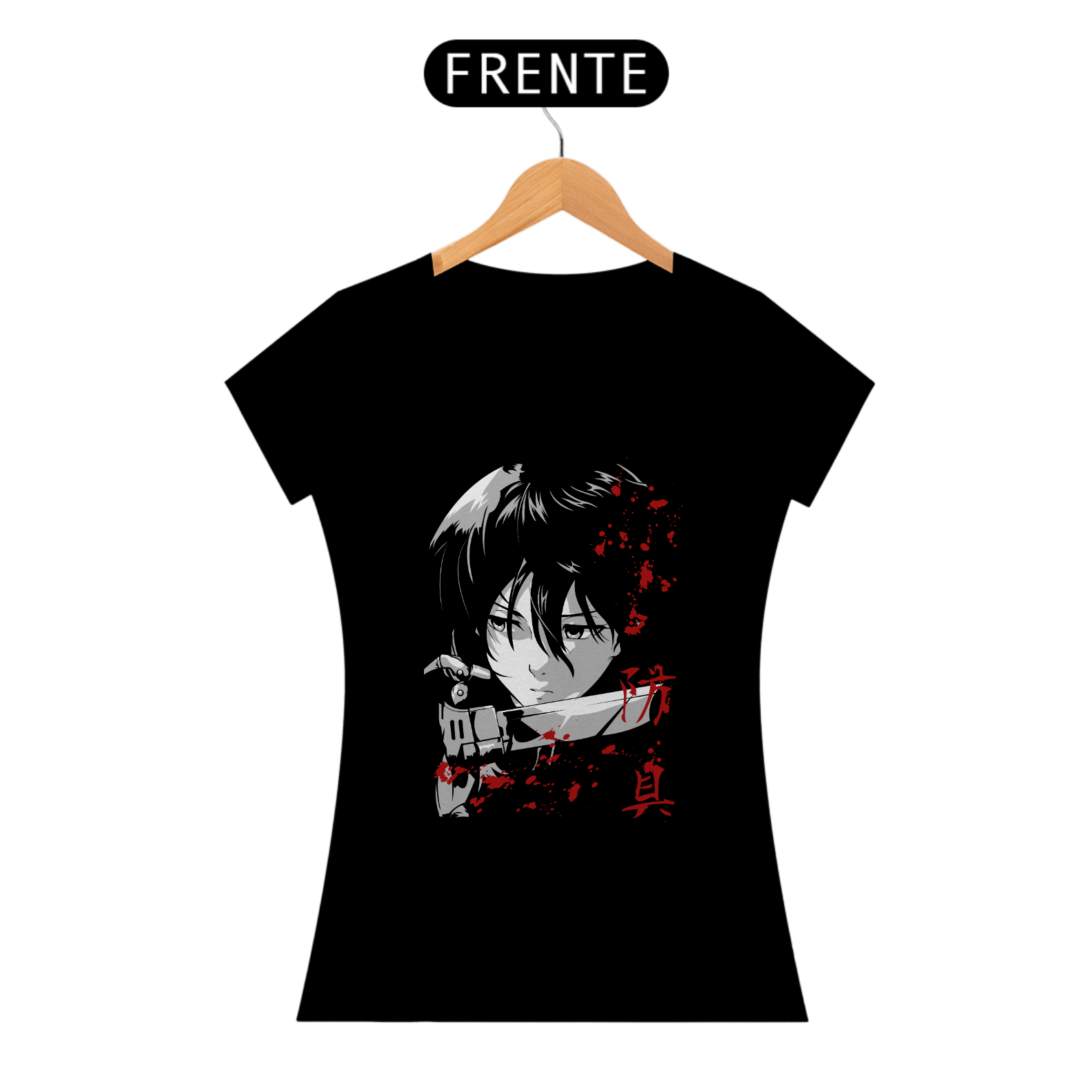 Nome do produto: Camiseta Feminina Mikasa – Attack on Titan