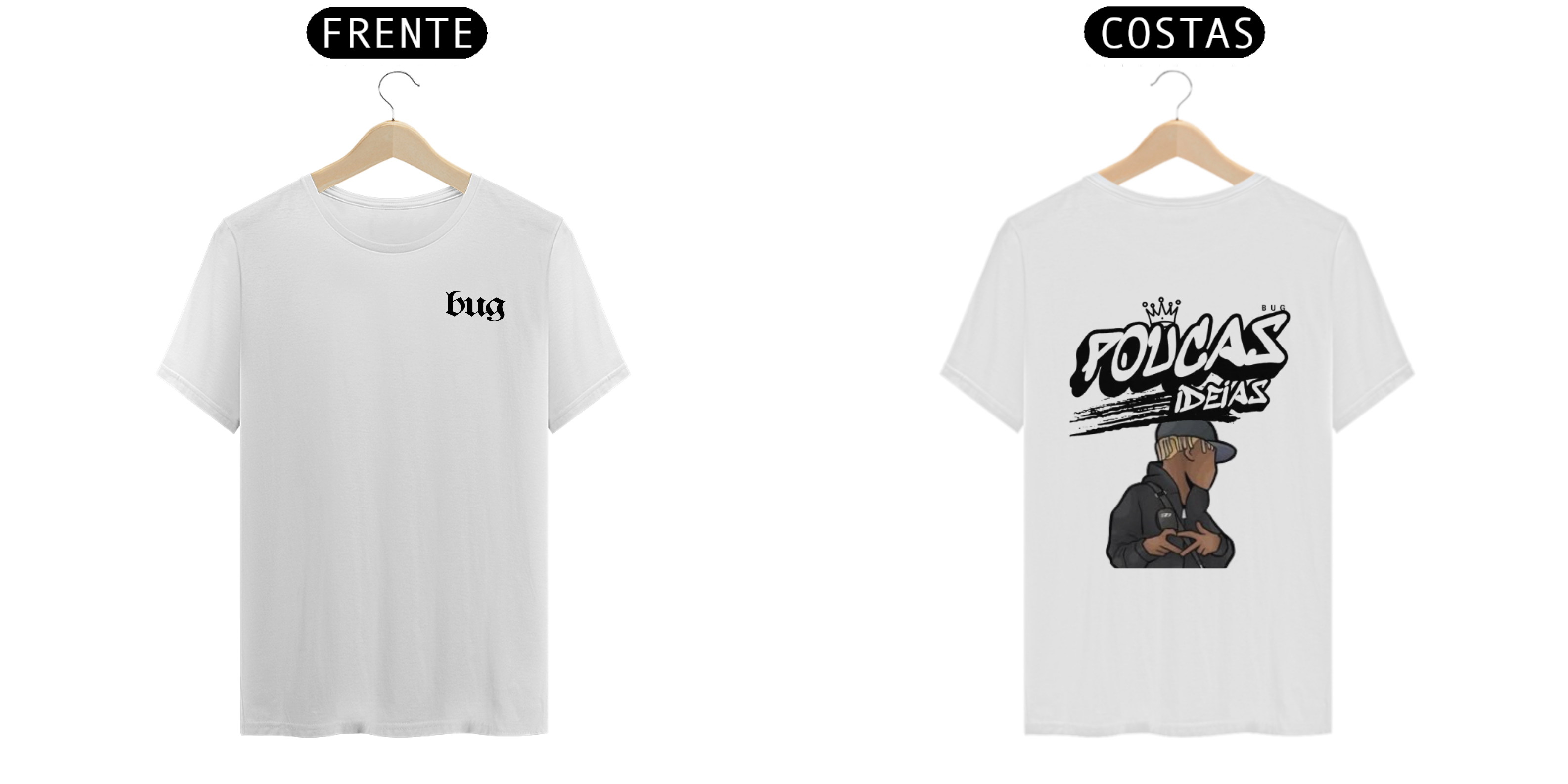 Nome do produto: Camiseta Poucas Ideas BUG 