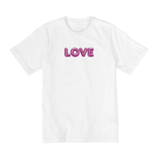 Camiseta Infantil Love Rosa