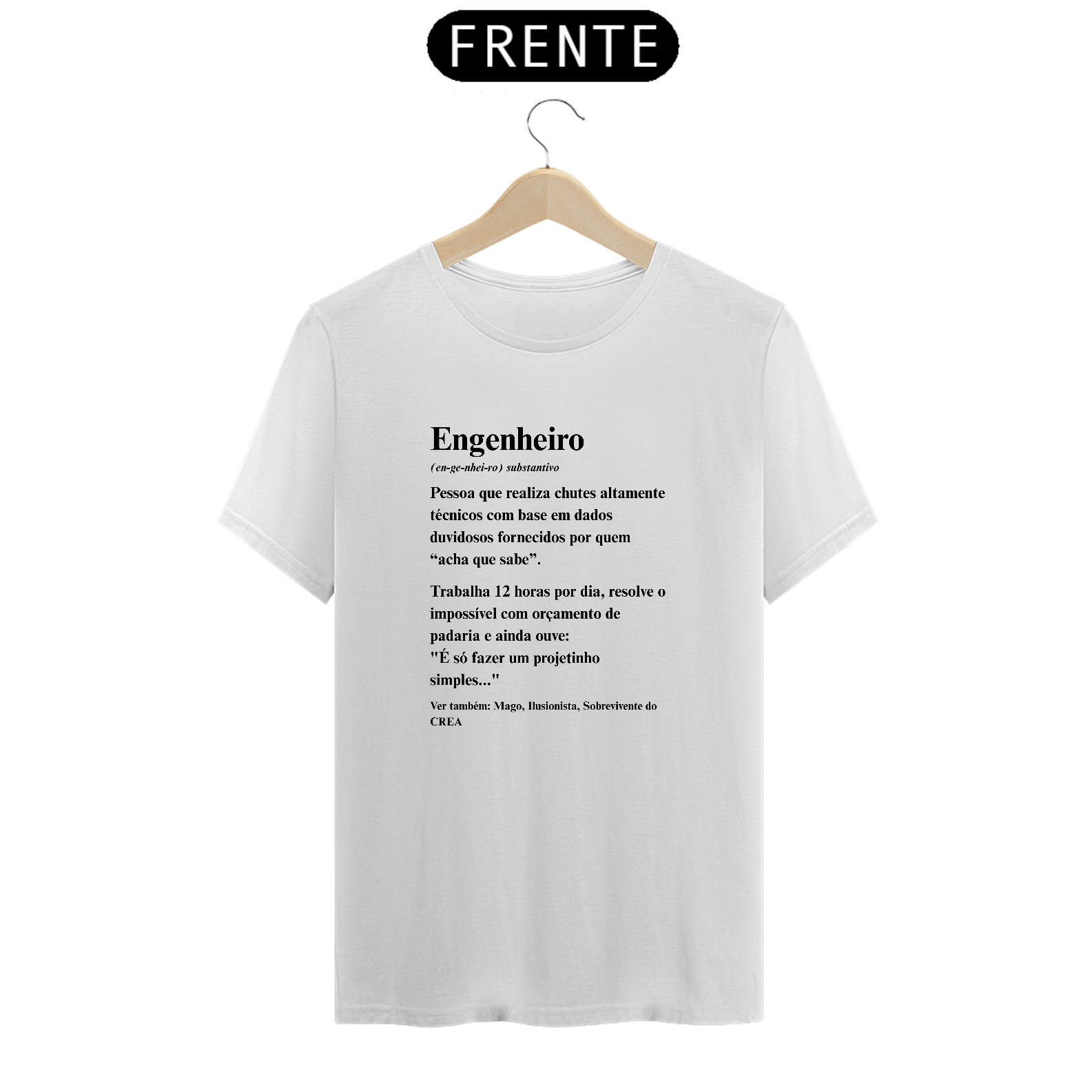 Camiseta Definição de Engenheiro - Frente