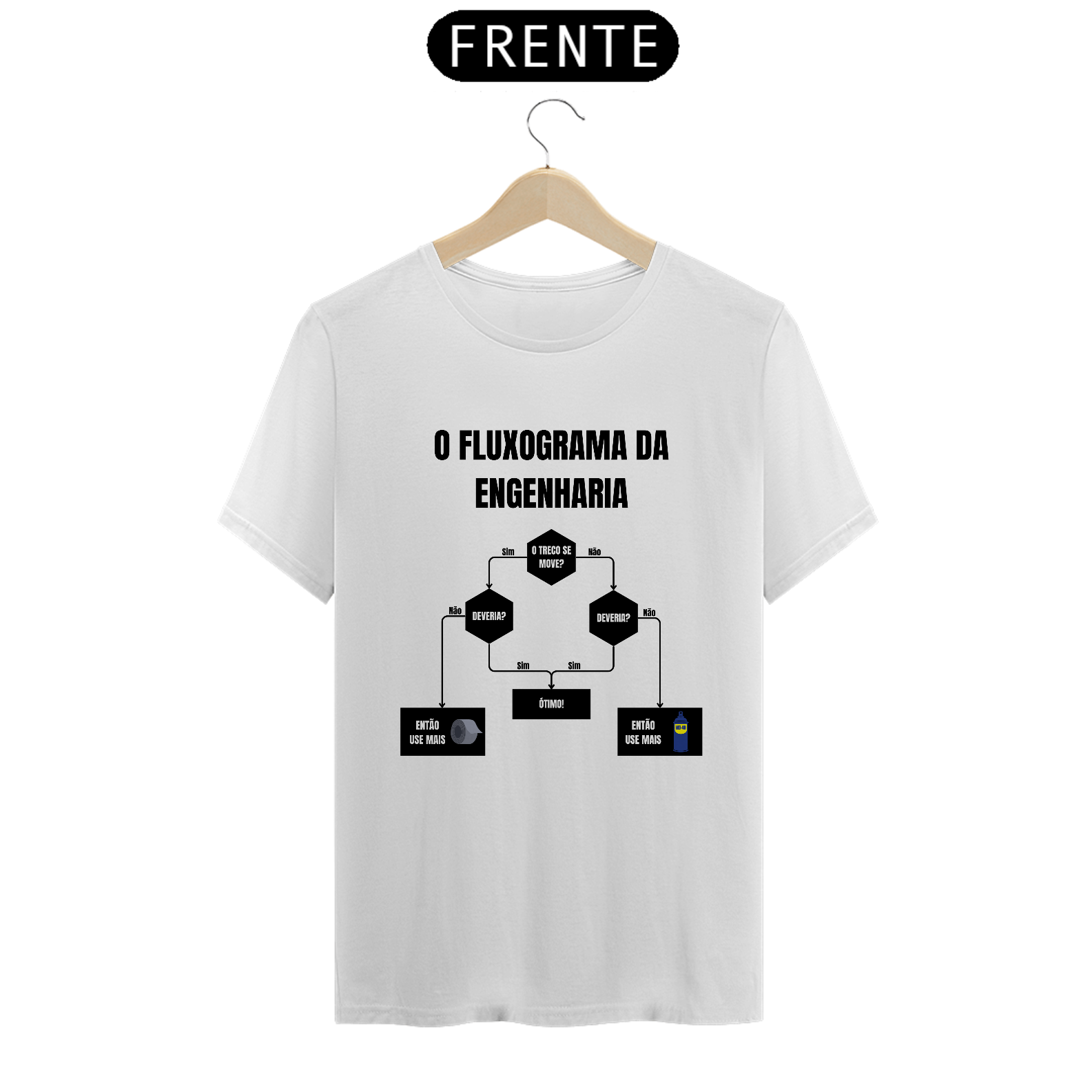 Camiseta Fluxograma da Engenharia