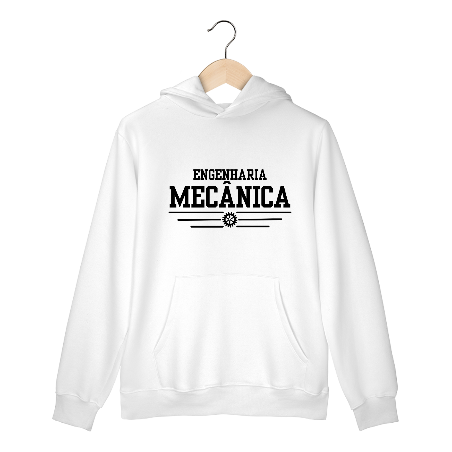 Moletom Canguru Engenharia Mecânica - LETRA PRETA