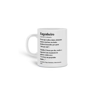 Caneca Definição de Engenheiro