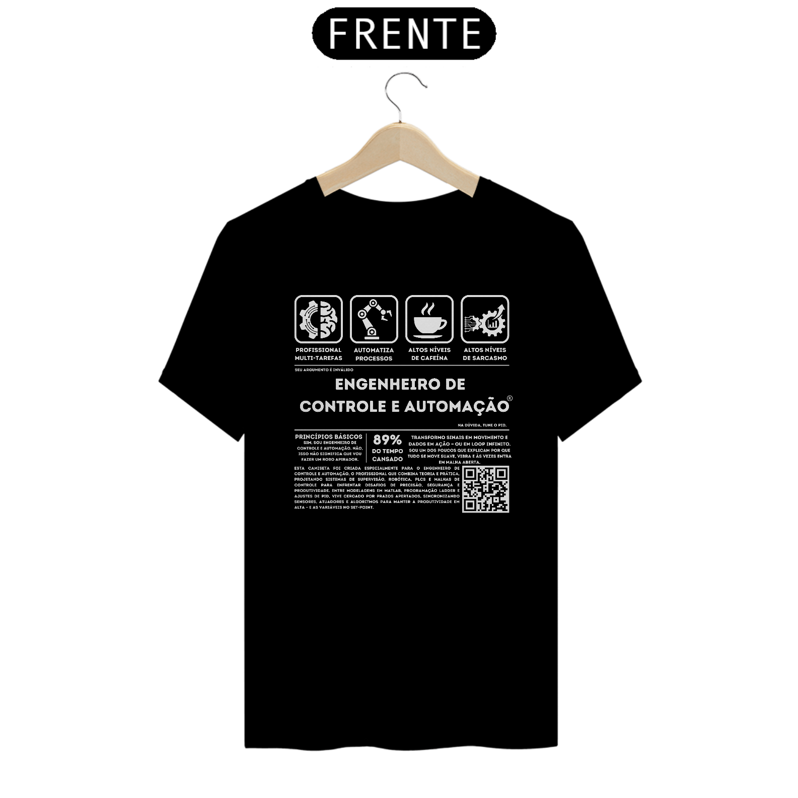 Camiseta Engenheiro de Controle e Automação