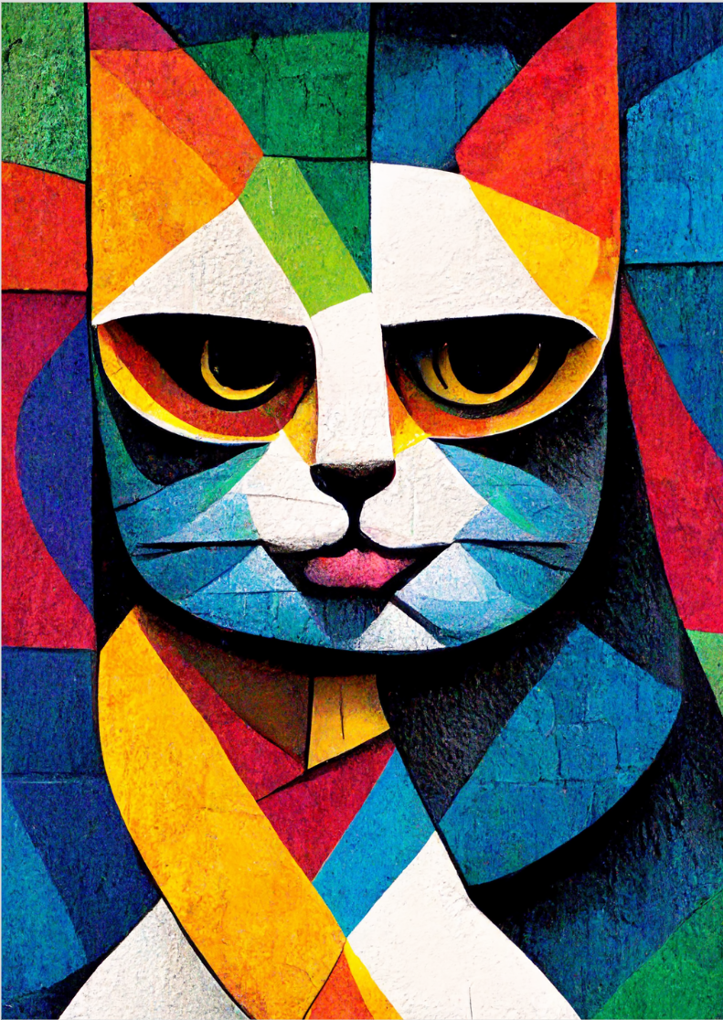 Poster Gato Colorido