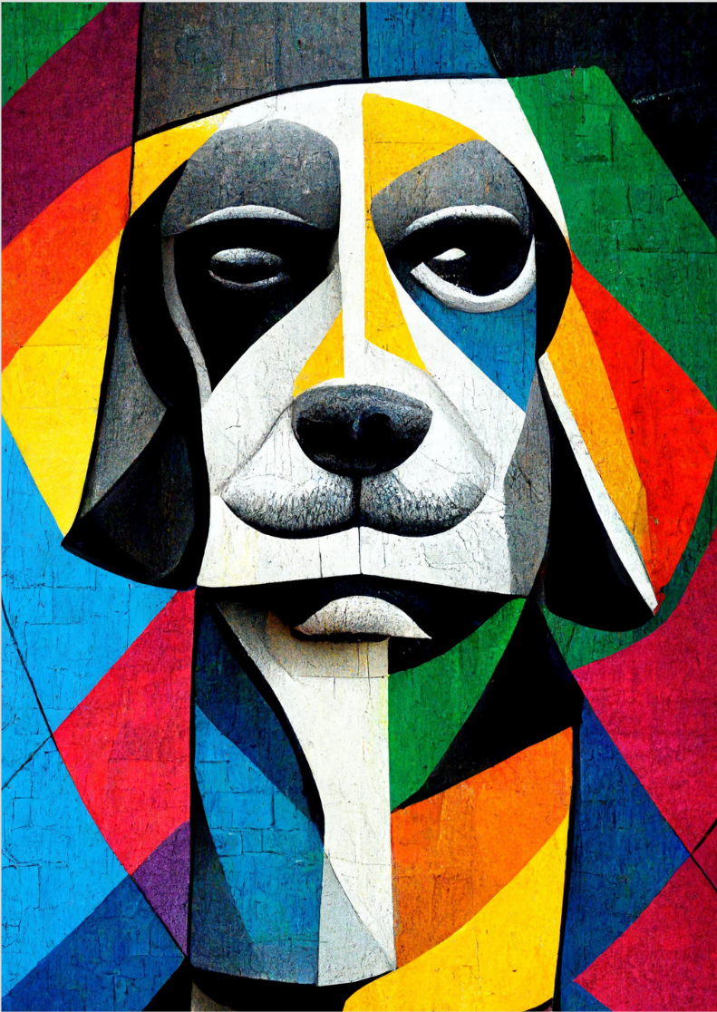 Poster Cachorro Colorido
