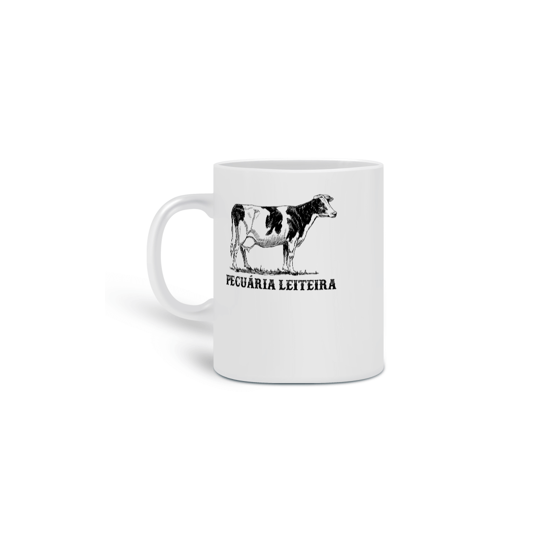 Nome do produto: Caneca Porcelana - Pecuária Leiteira