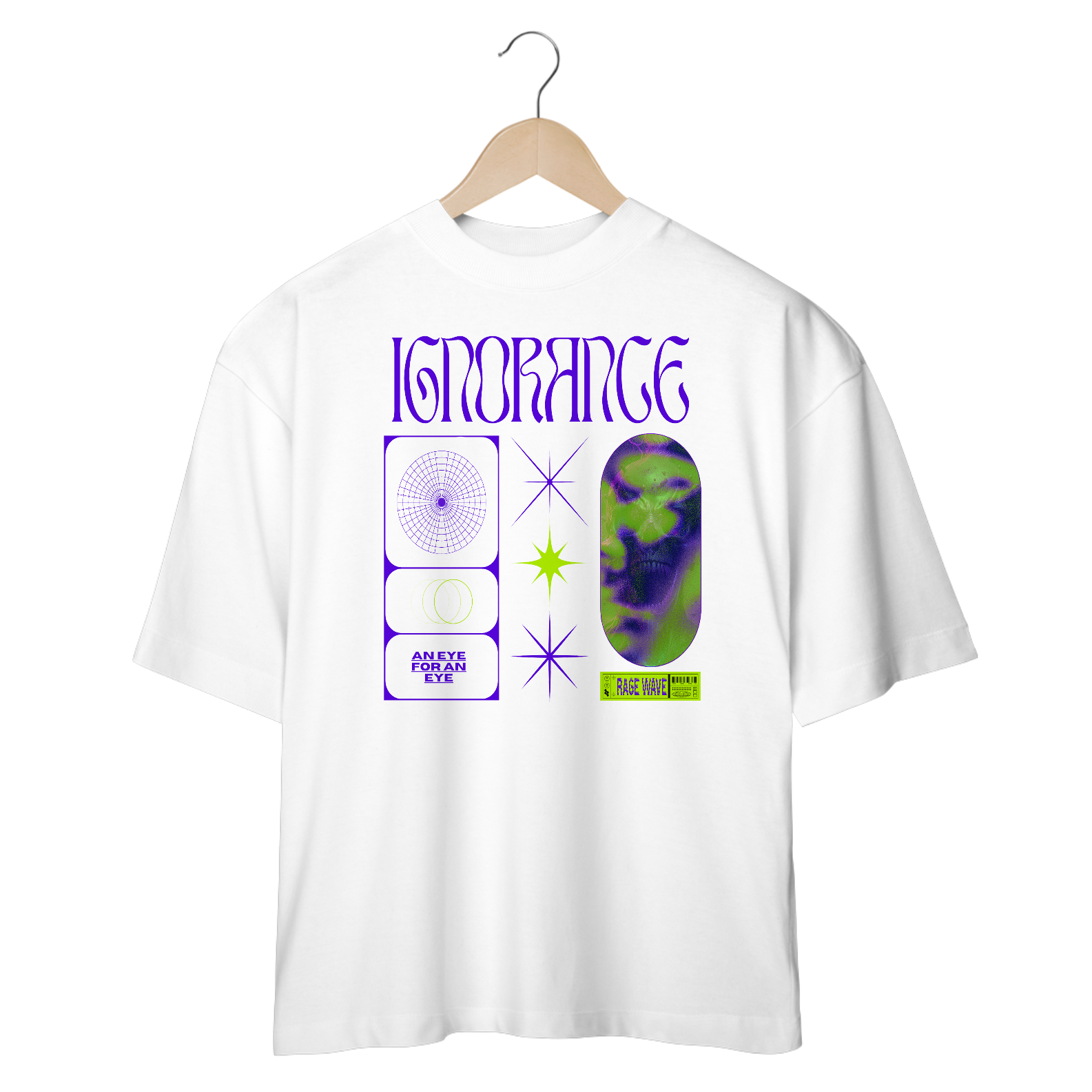 Nome do produto: CAMISETA OVERSIZED IGNORANCE - STREETWEAR