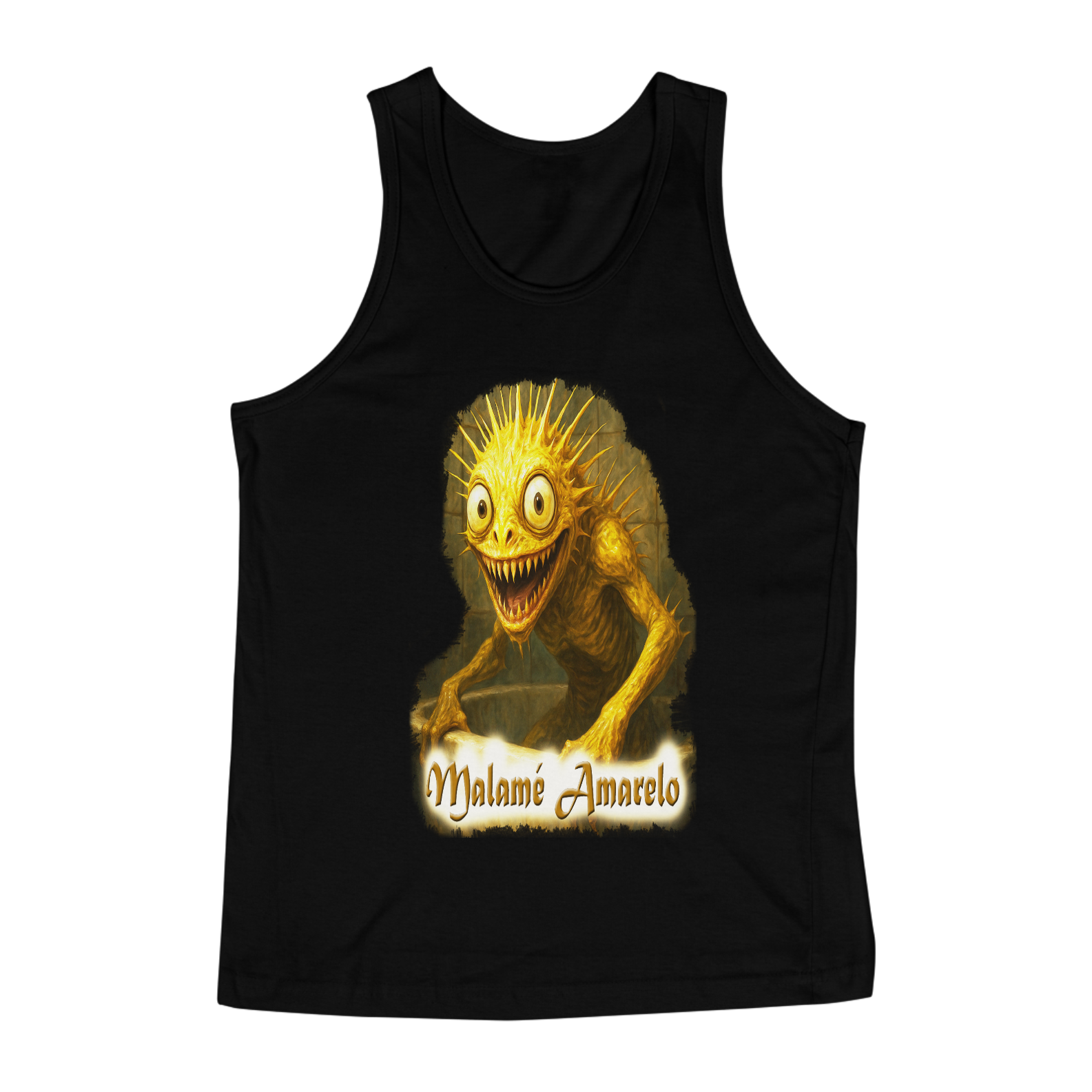 Nome do produto: regata masculina malamé amarelo