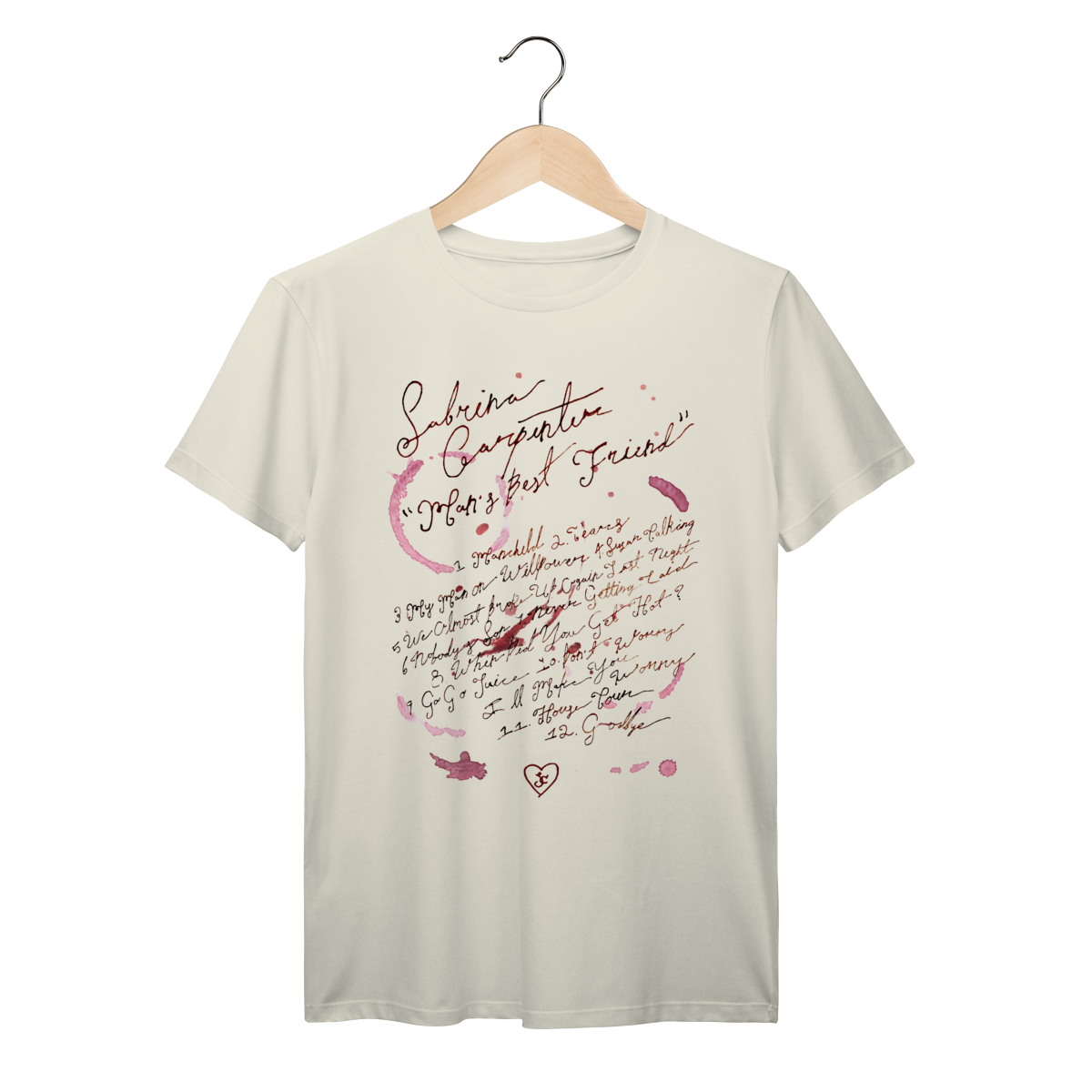 Camiseta - Mans Best Friend Tracklist - Sabrina Carpenter