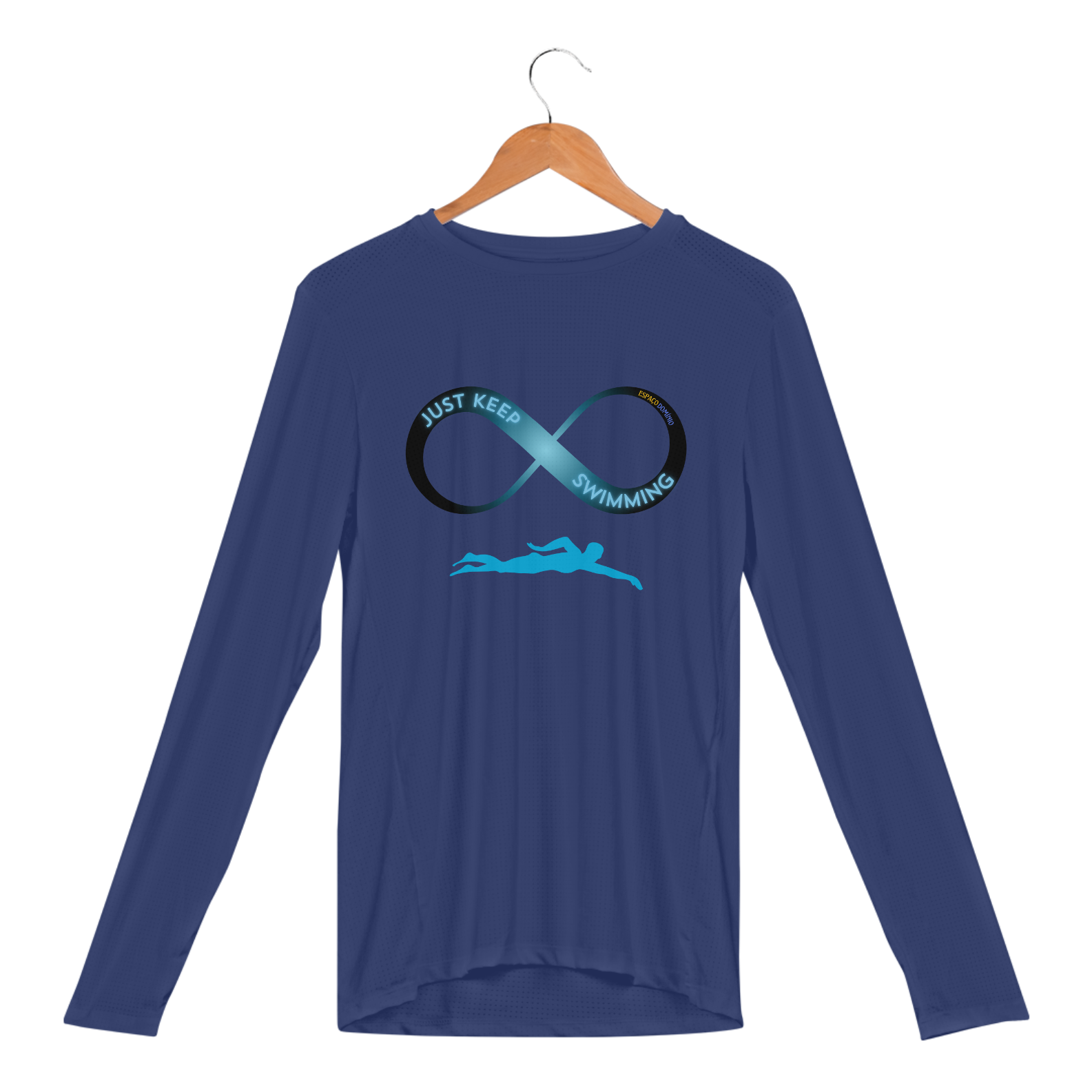 Nome do produto: Just Keep Swimming Manga Longa Sport Dry