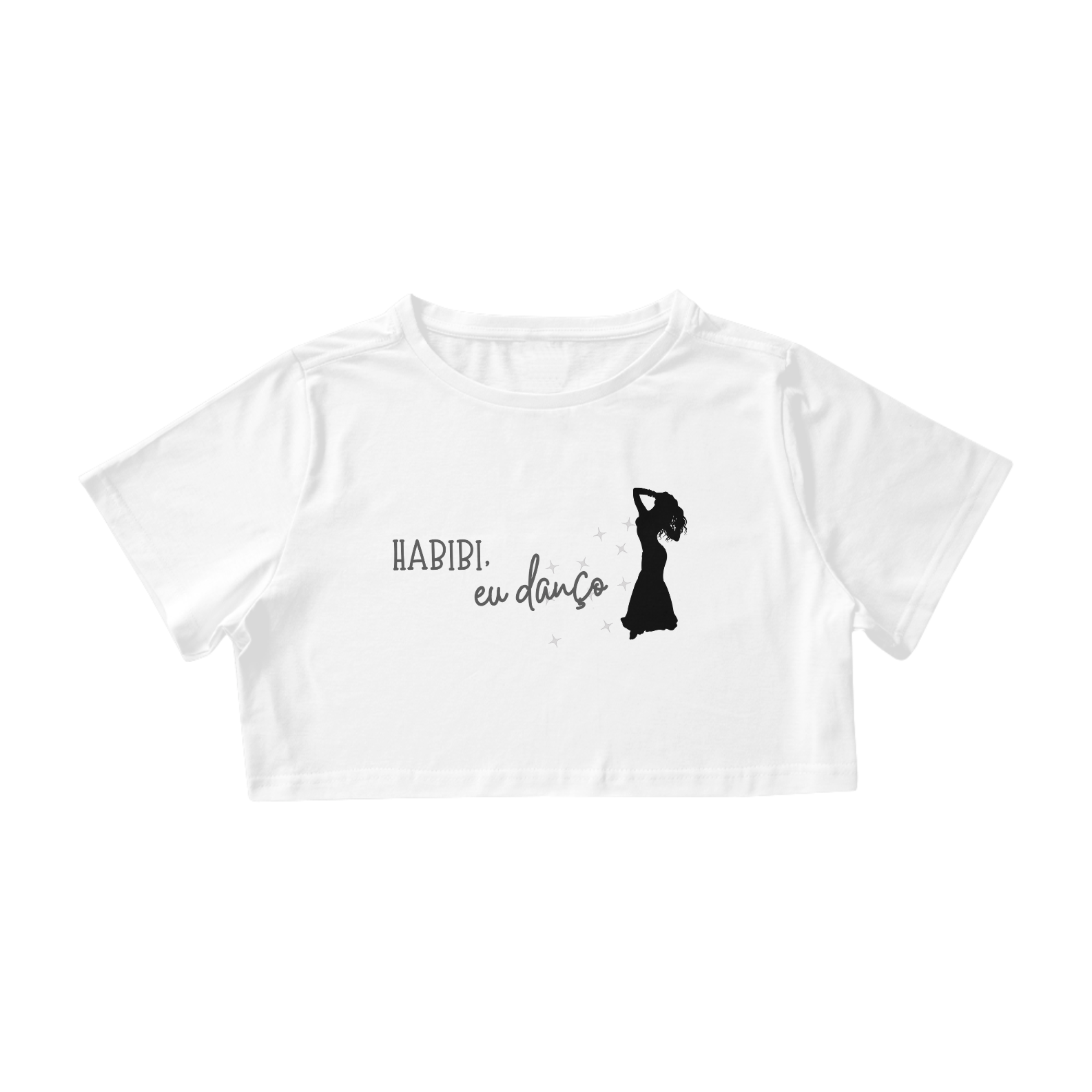 Nome do produto: Habibi Eu Danço Cropped White