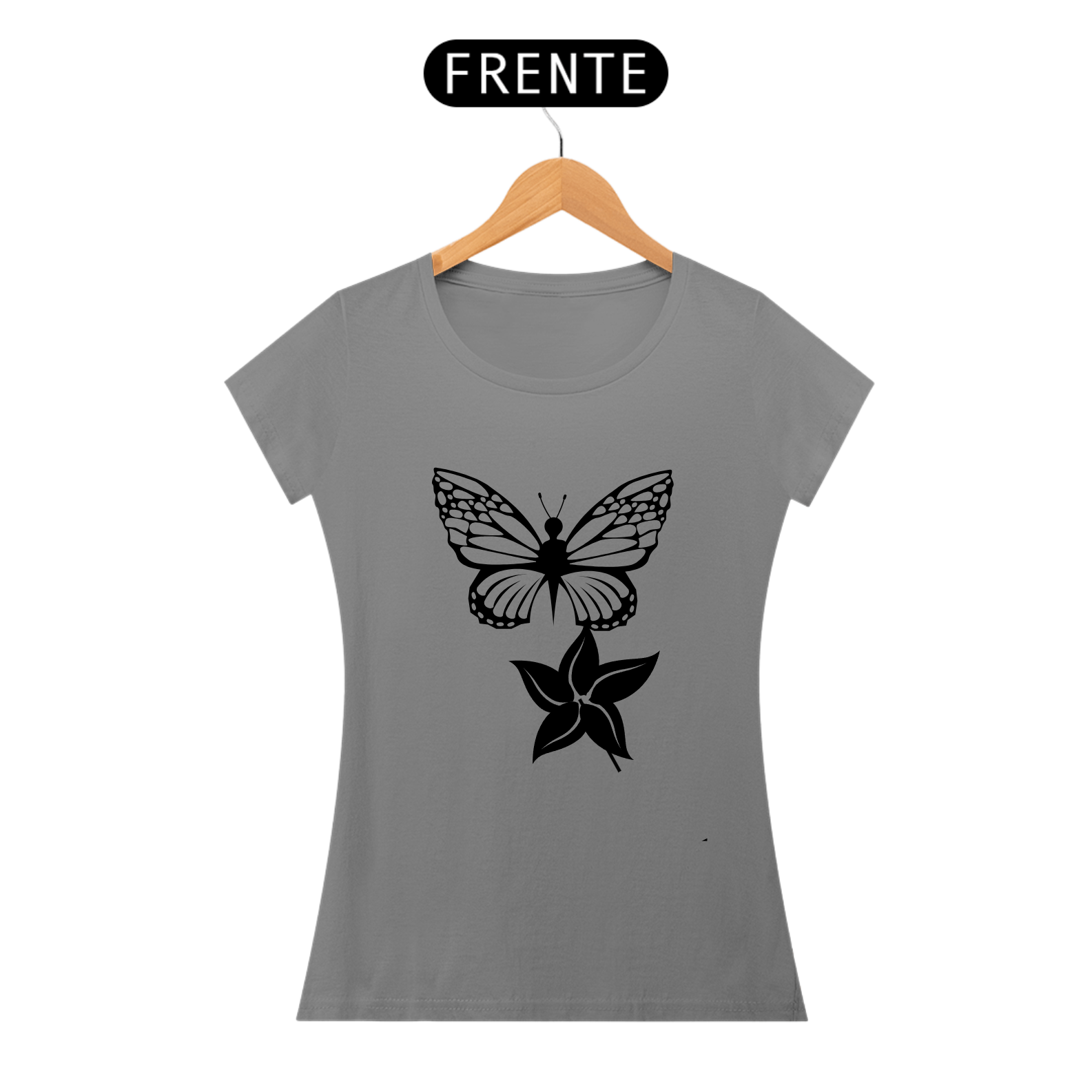 Nome do produto: Camiseta Baby Long Quality Borboleta 