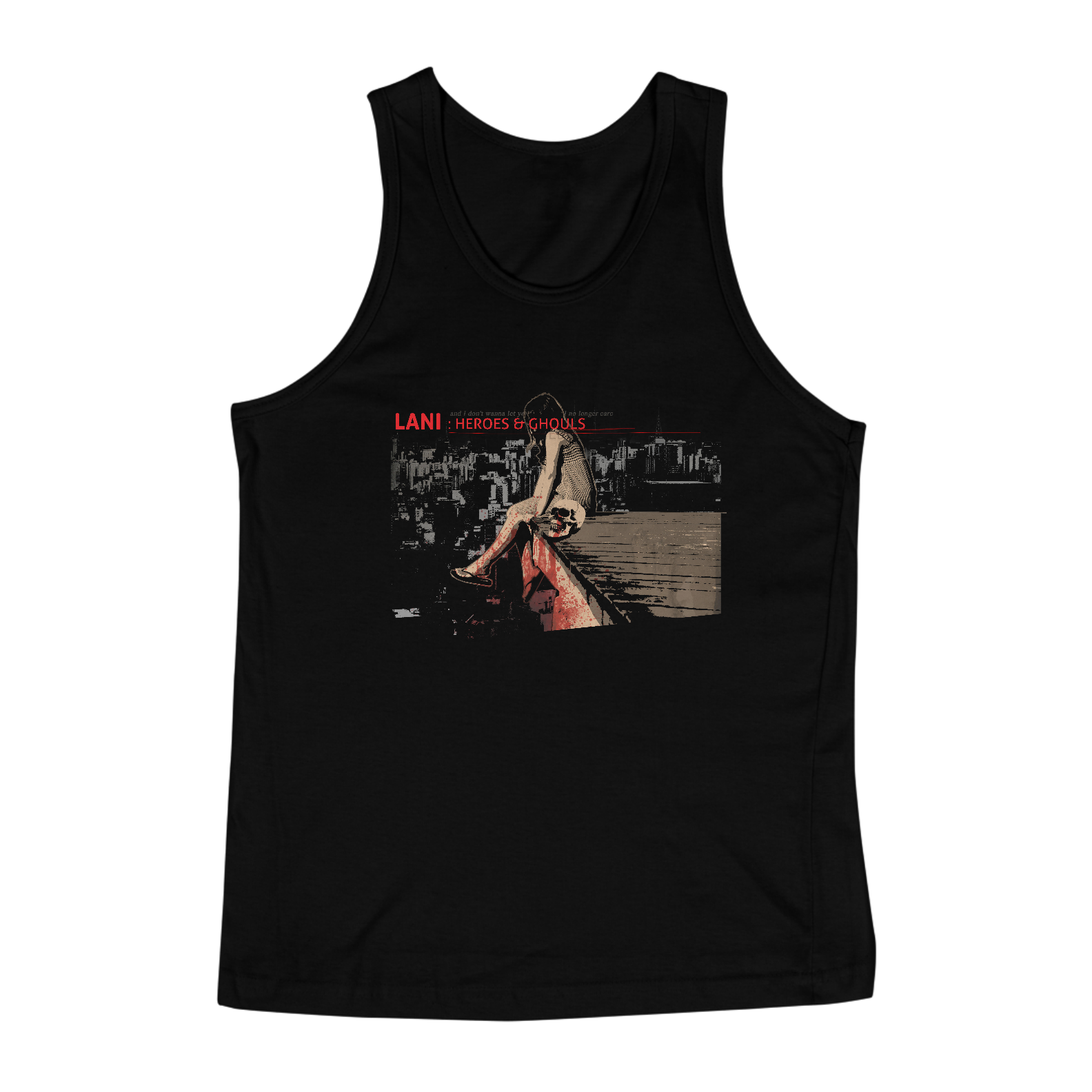 Nome do produto: Autoral - Regata Lani Heroes & Ghouls