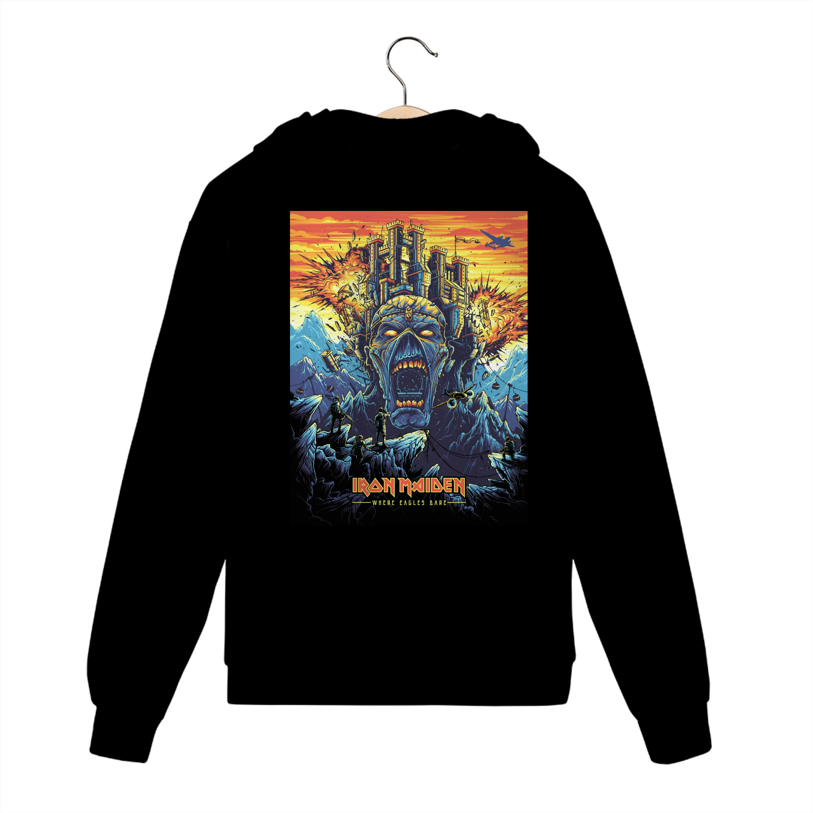 Moleton Iron Maiden c/ capuz e zipper