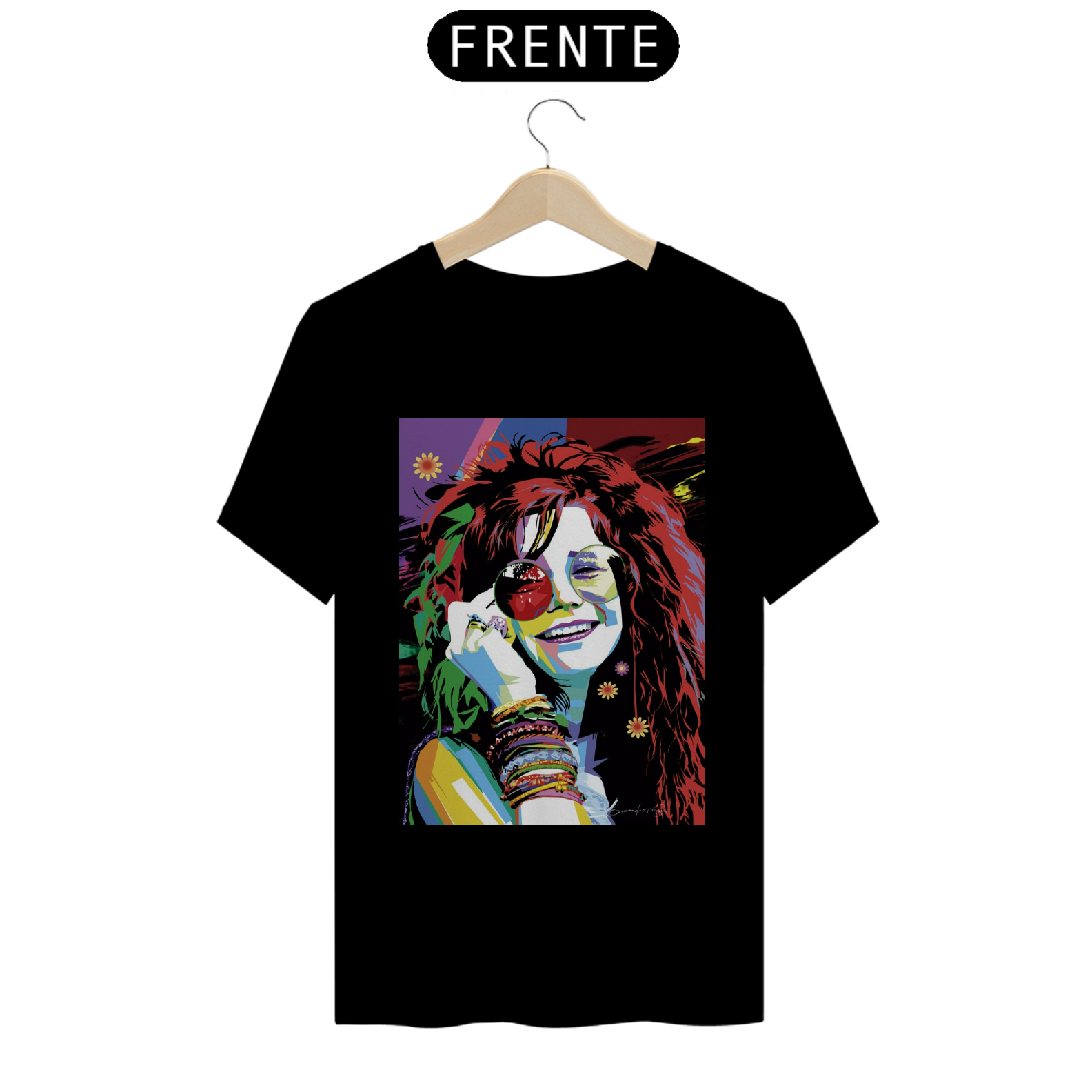 Camiseta Janis Joplin Psicodelic