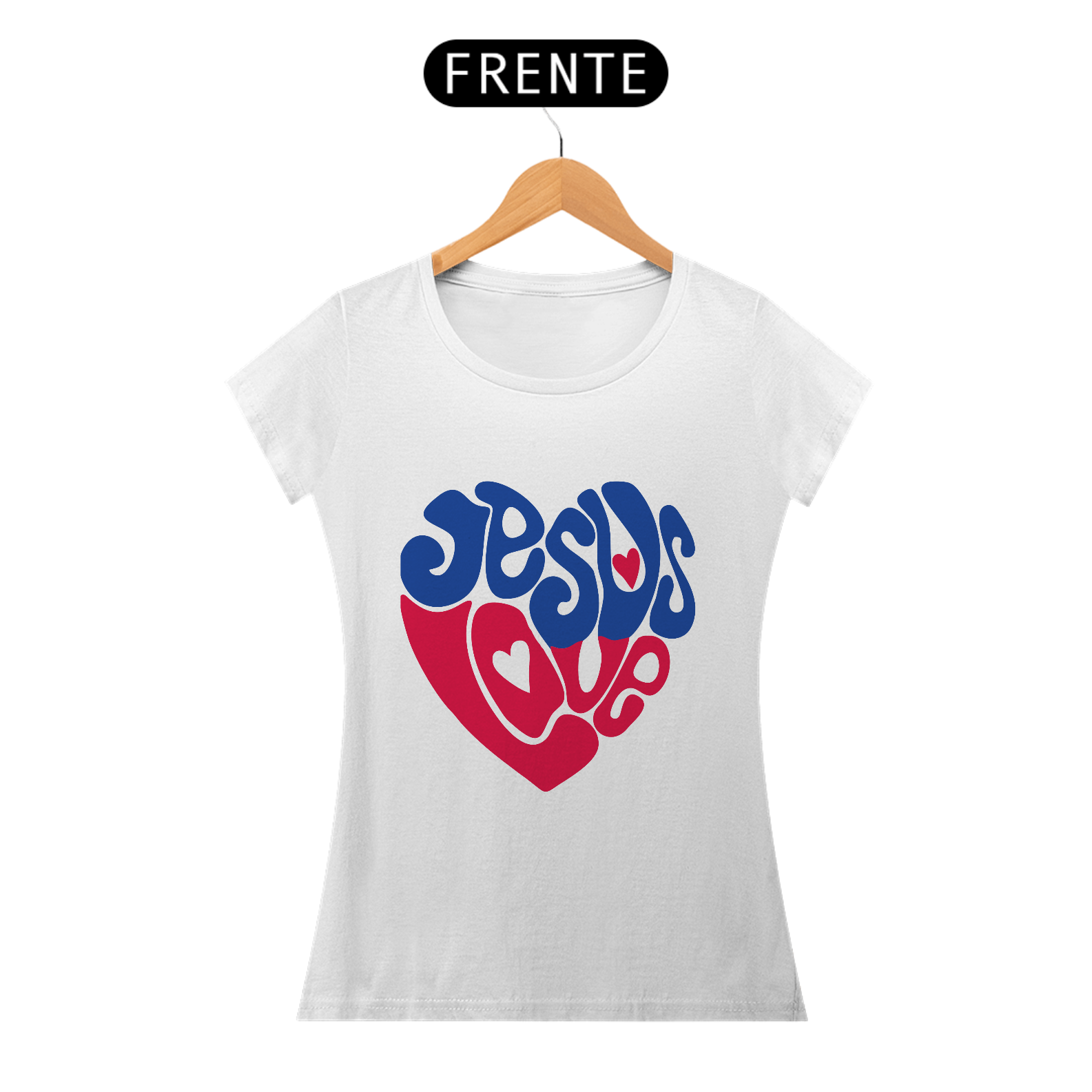 Nome do produto: Camiseta branca Jesus love
