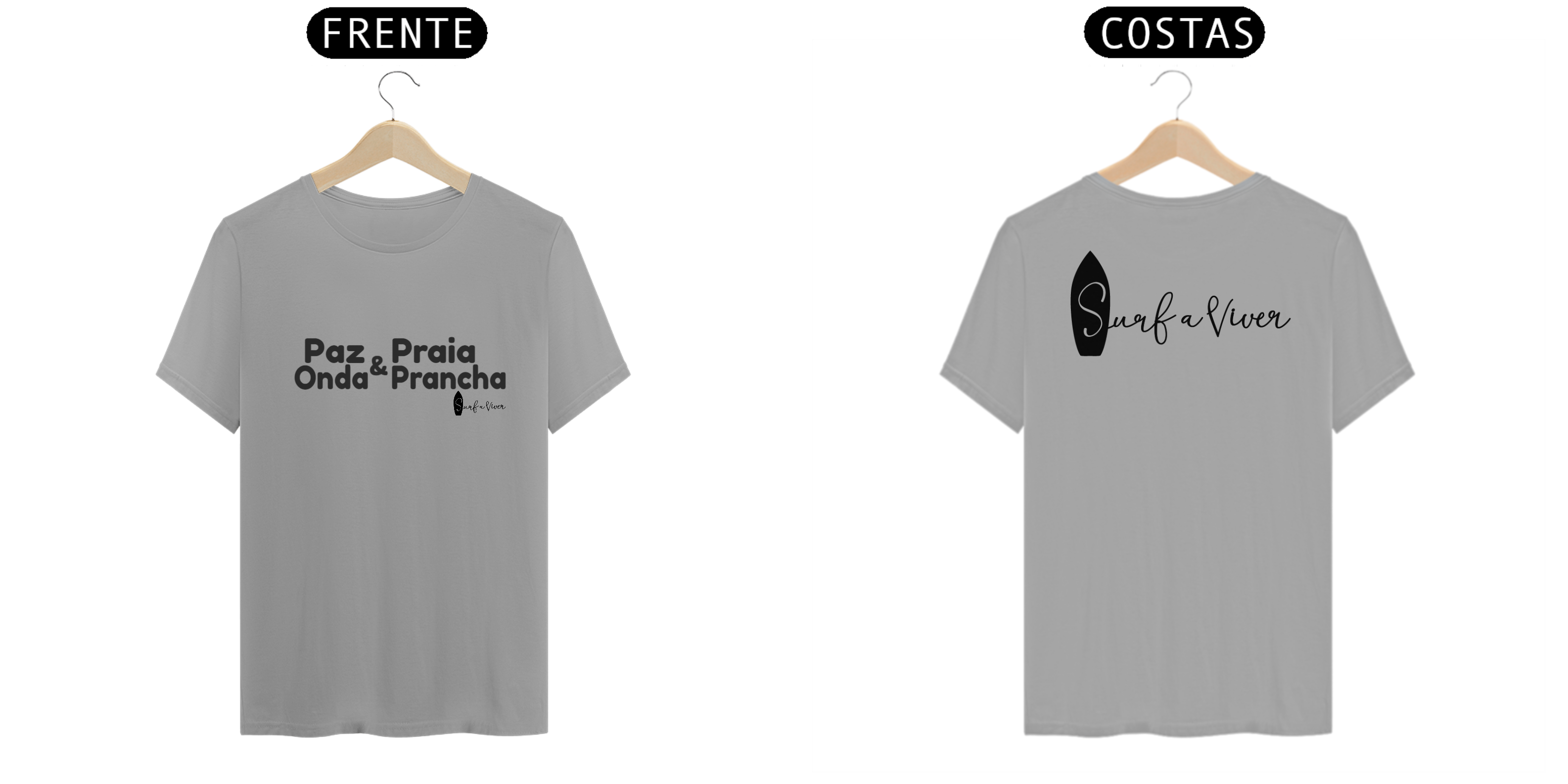 Camiseta Paz Praia Onda e Prancha