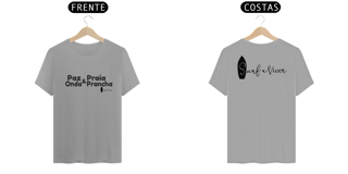 Camiseta Paz Praia Onda e Prancha