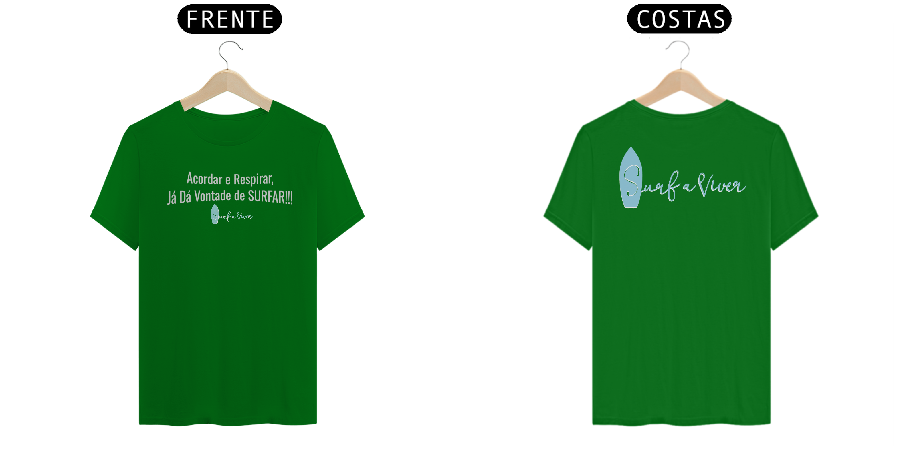 Camiseta Acordar e Respirar, Já Dá Vontade de SURFAR