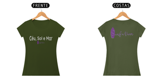 Camiseta feminina Céu, Sol e Mar.