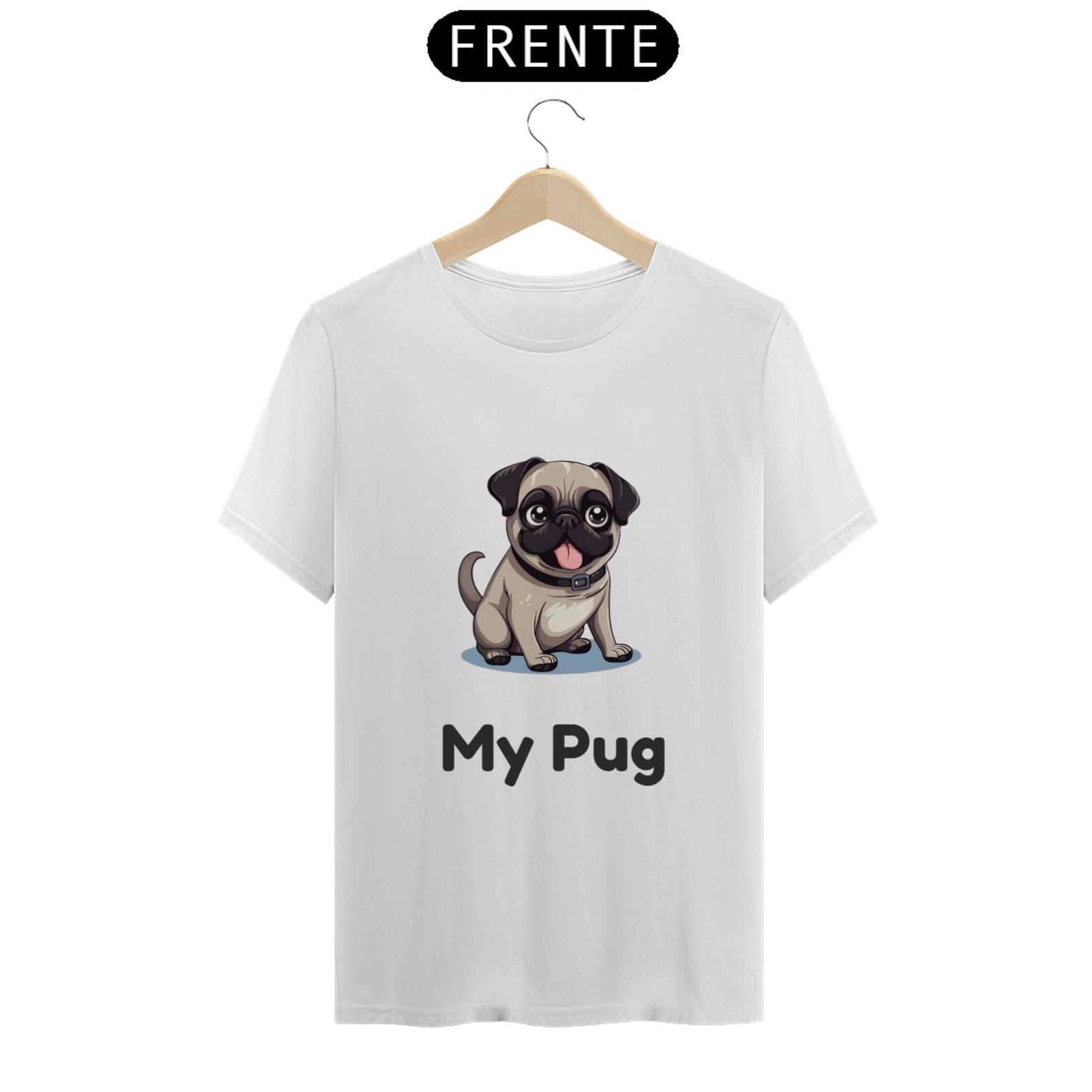 Nome do produto: Camiseta Clássica Pug