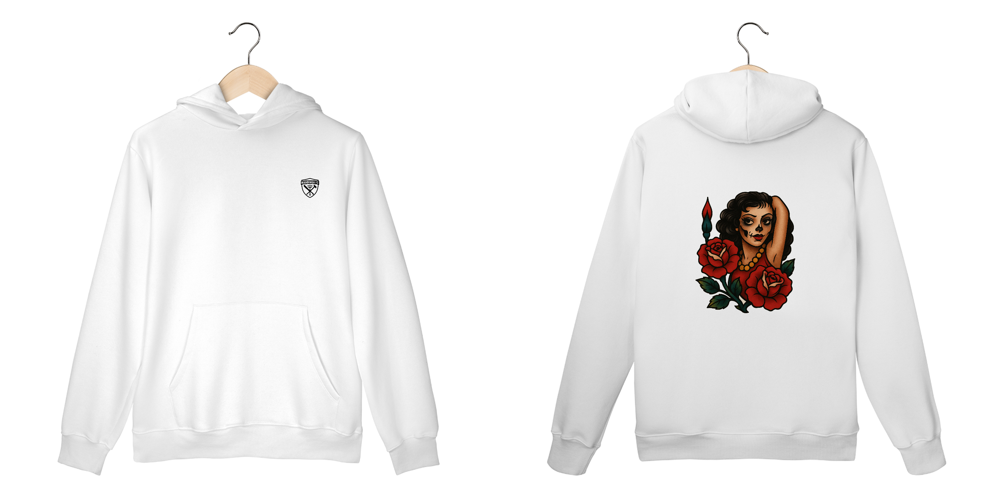 Moletom Canguru - Rosa Caveira