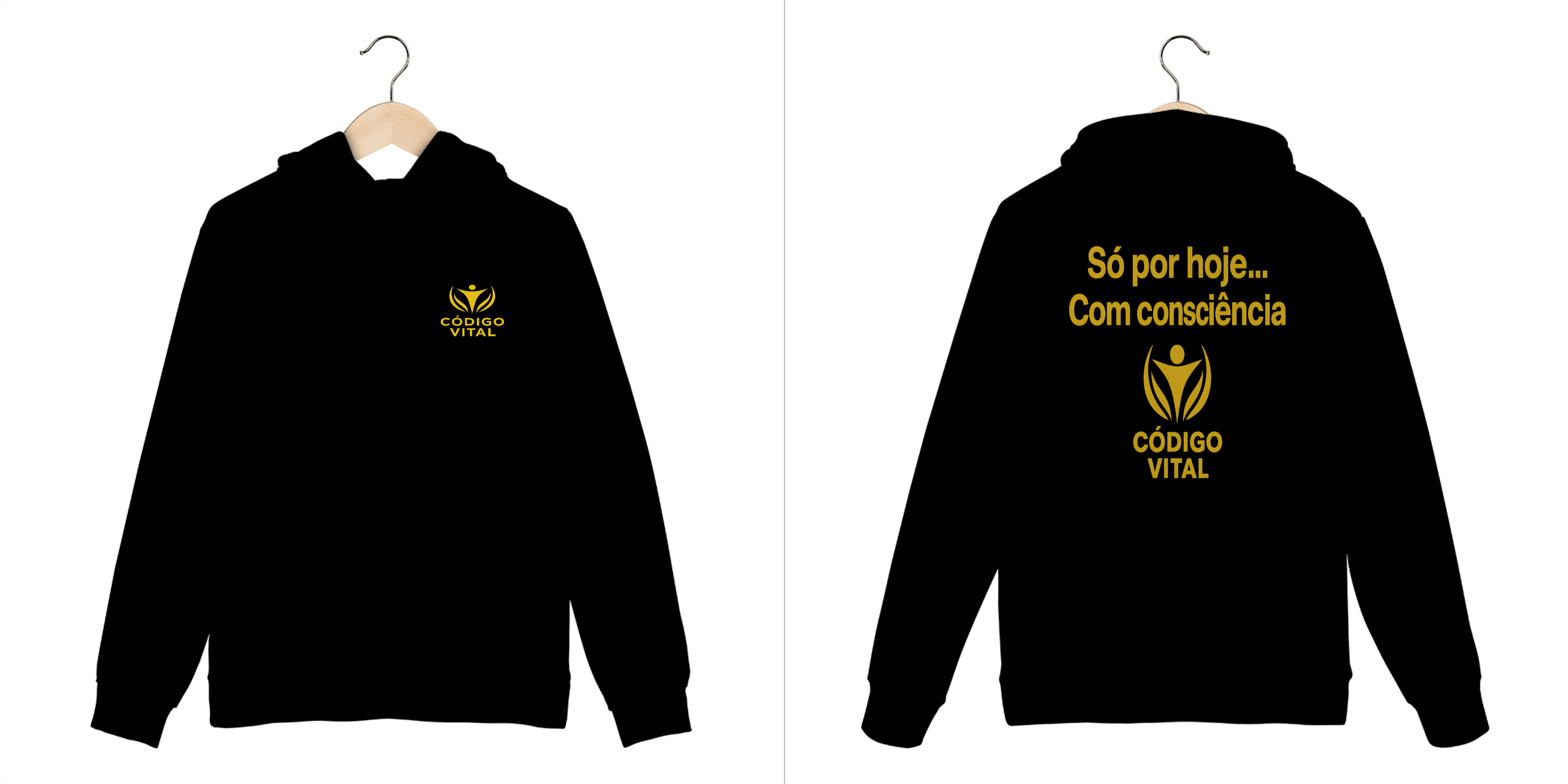 Moletom código Vital - Só por hoje, com consciência