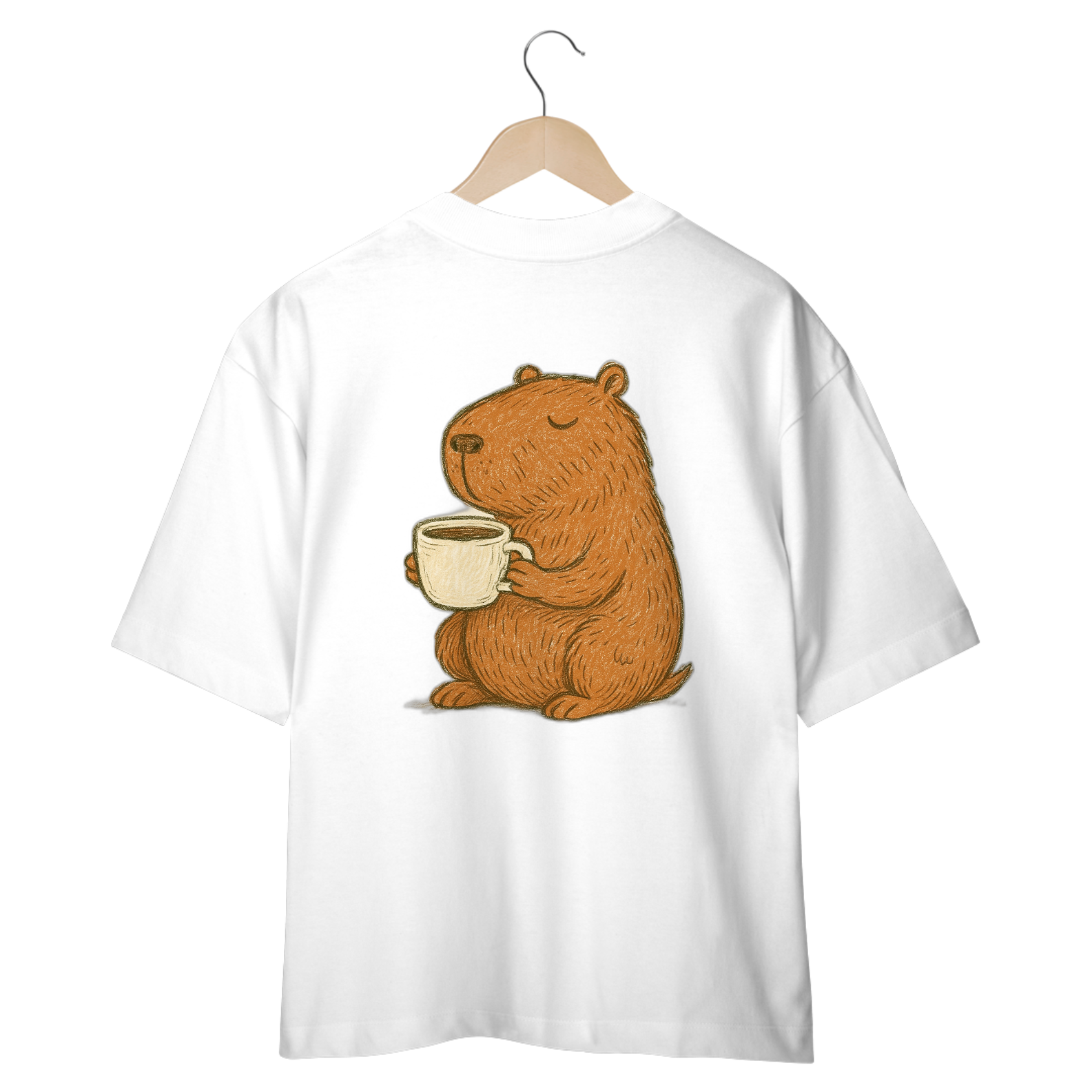 Camiseta Oversized “Capivara do Café”