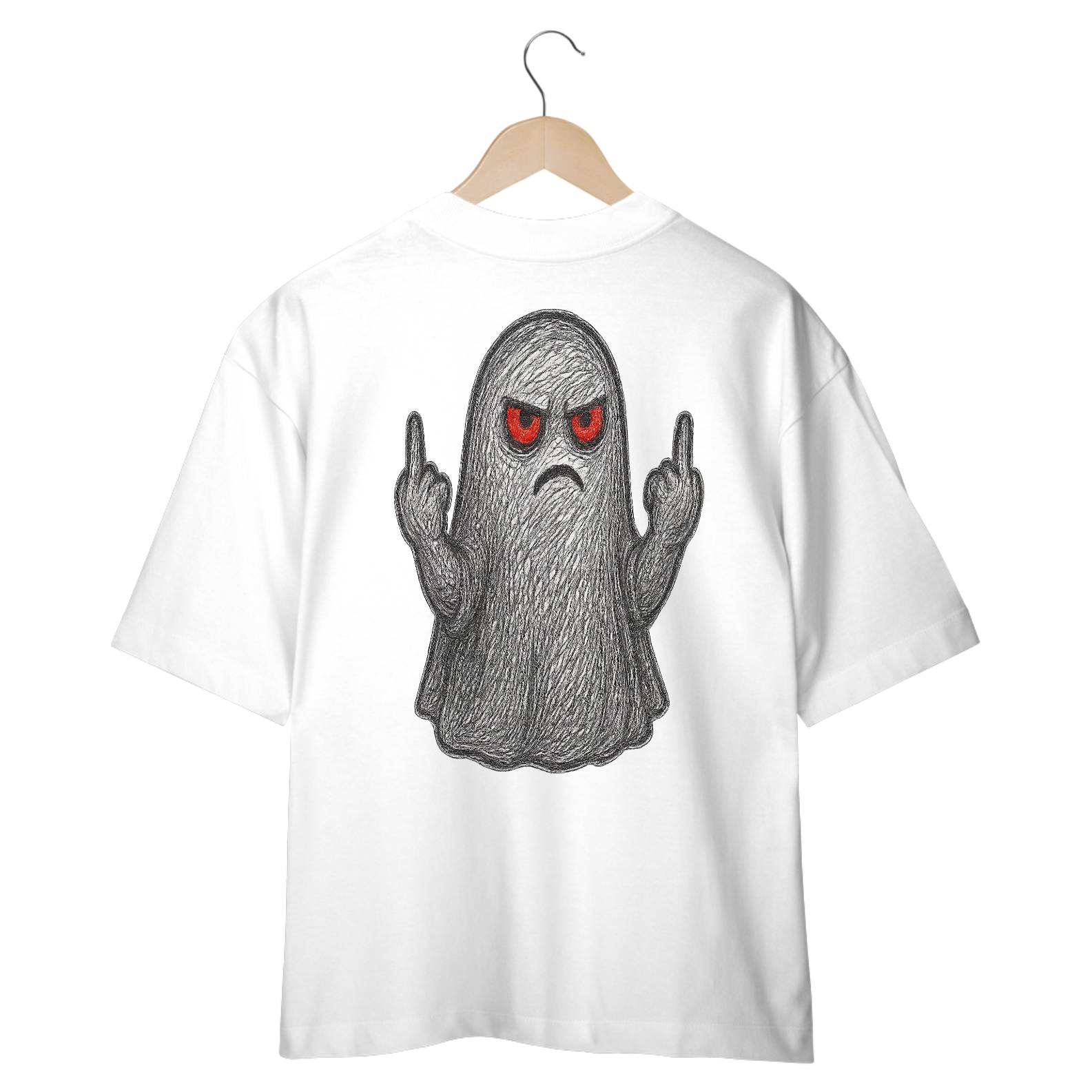 Camiseta Oversized “Fantasma Pistola”