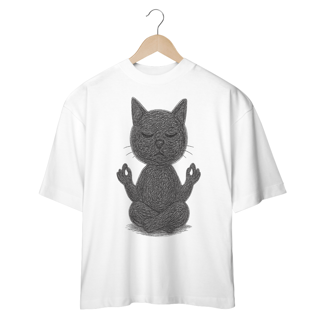 Camiseta Oversized “Gato Preto Zen”