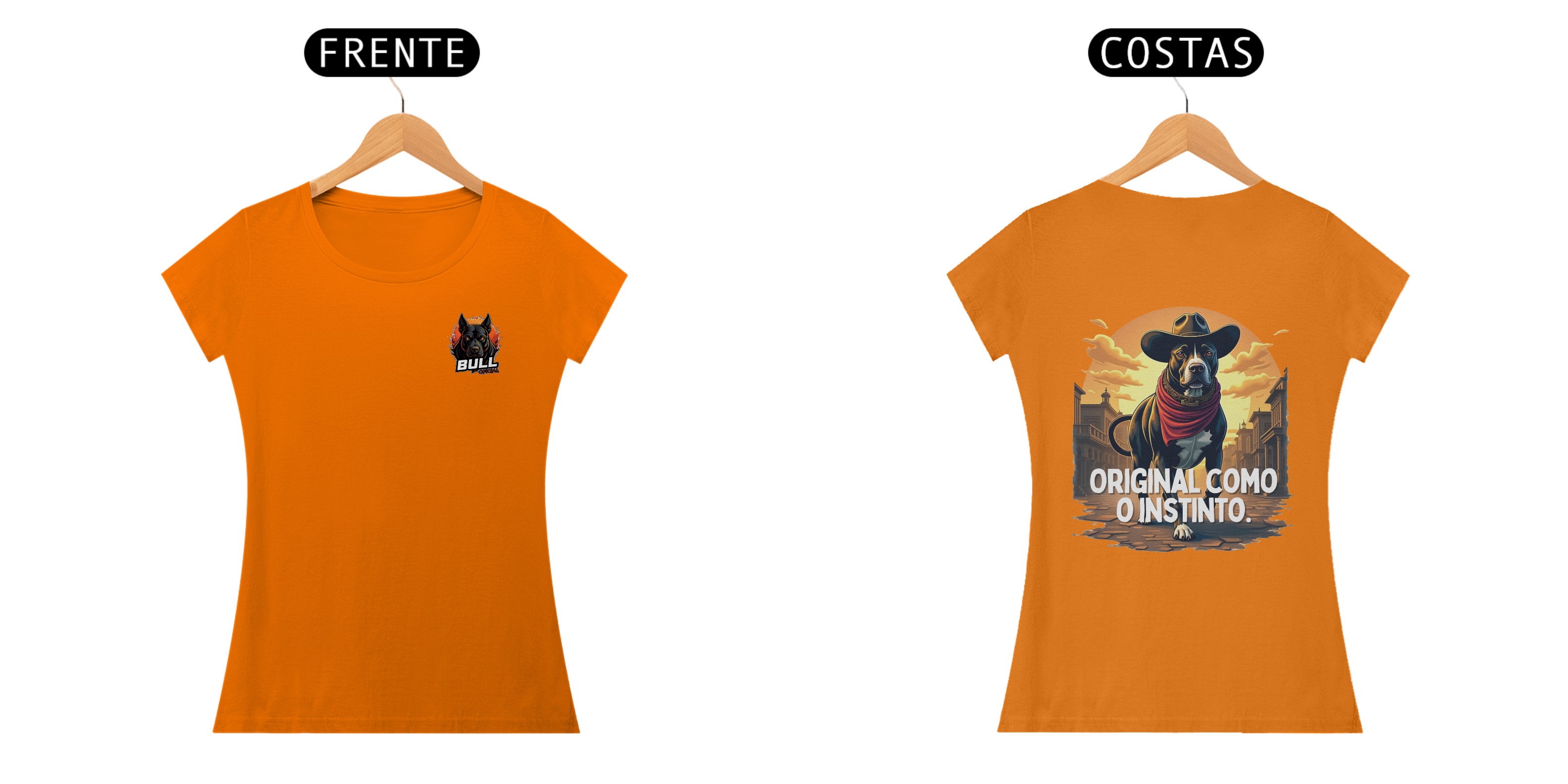 Nome do produto: Camiseta Feminina Bull – Autêntica no Estilo Cowboy