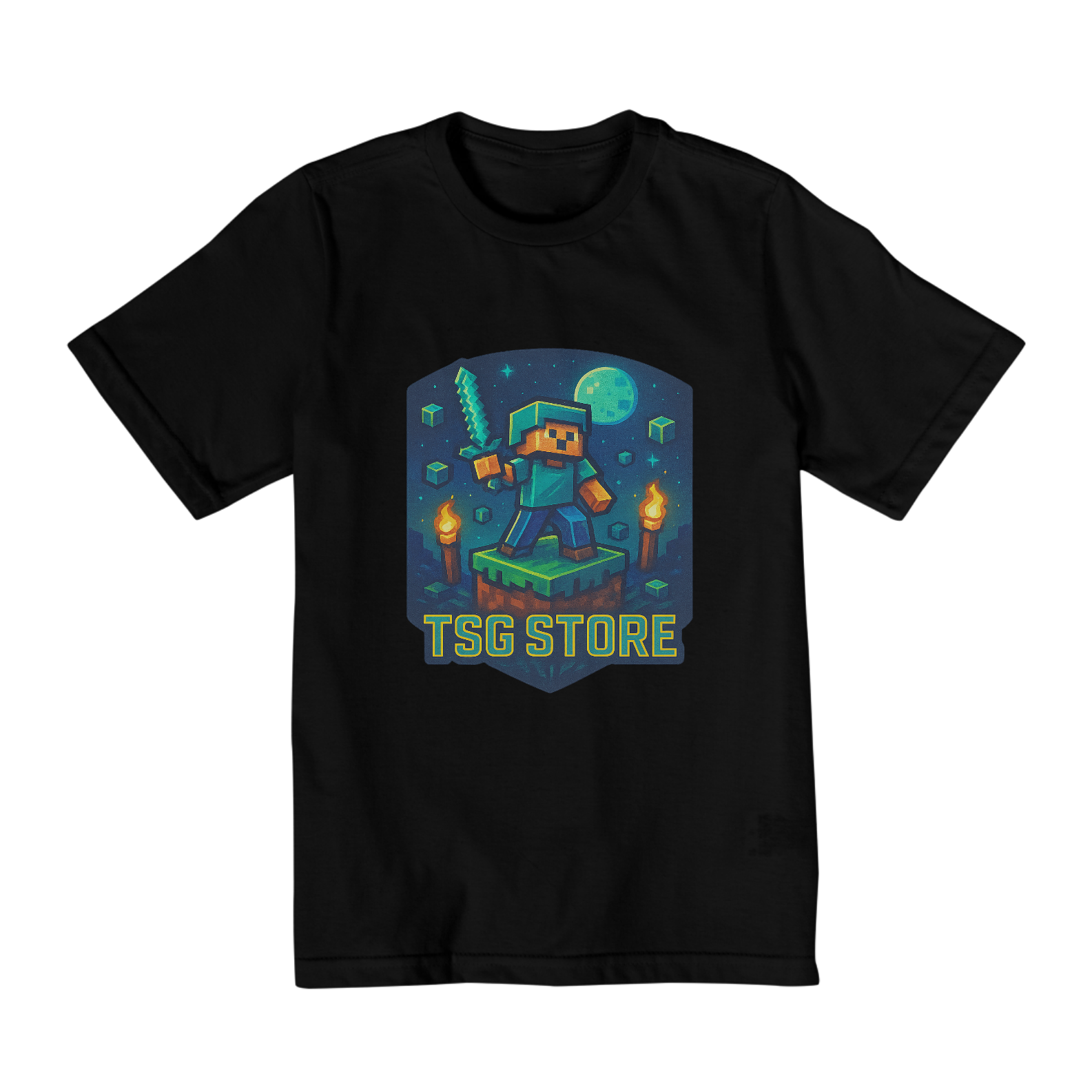 Camiseta TSG - Minecraft (T-Shirt Quality - Infantil 2 A 8)