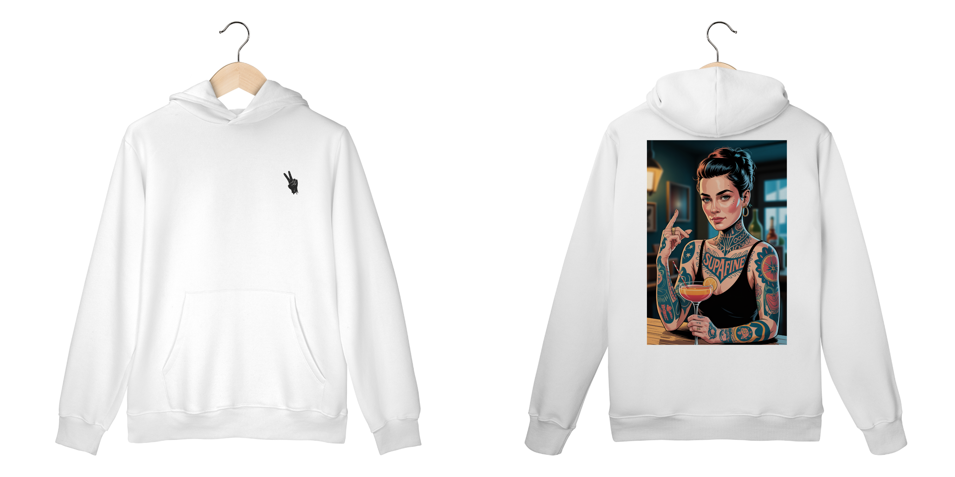 Nome do produto: Moletom Capuz - Tatto Woman