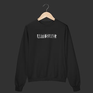 Moletom Fechado - Arte suave faixa branca