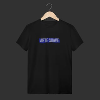 Camiseta T-Shirt - Arte suave faixa azul