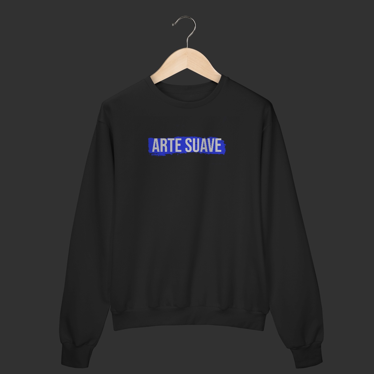 Moletom Fechado - Arte suave faixa azul