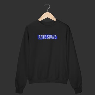 Moletom Fechado - Arte suave faixa azul